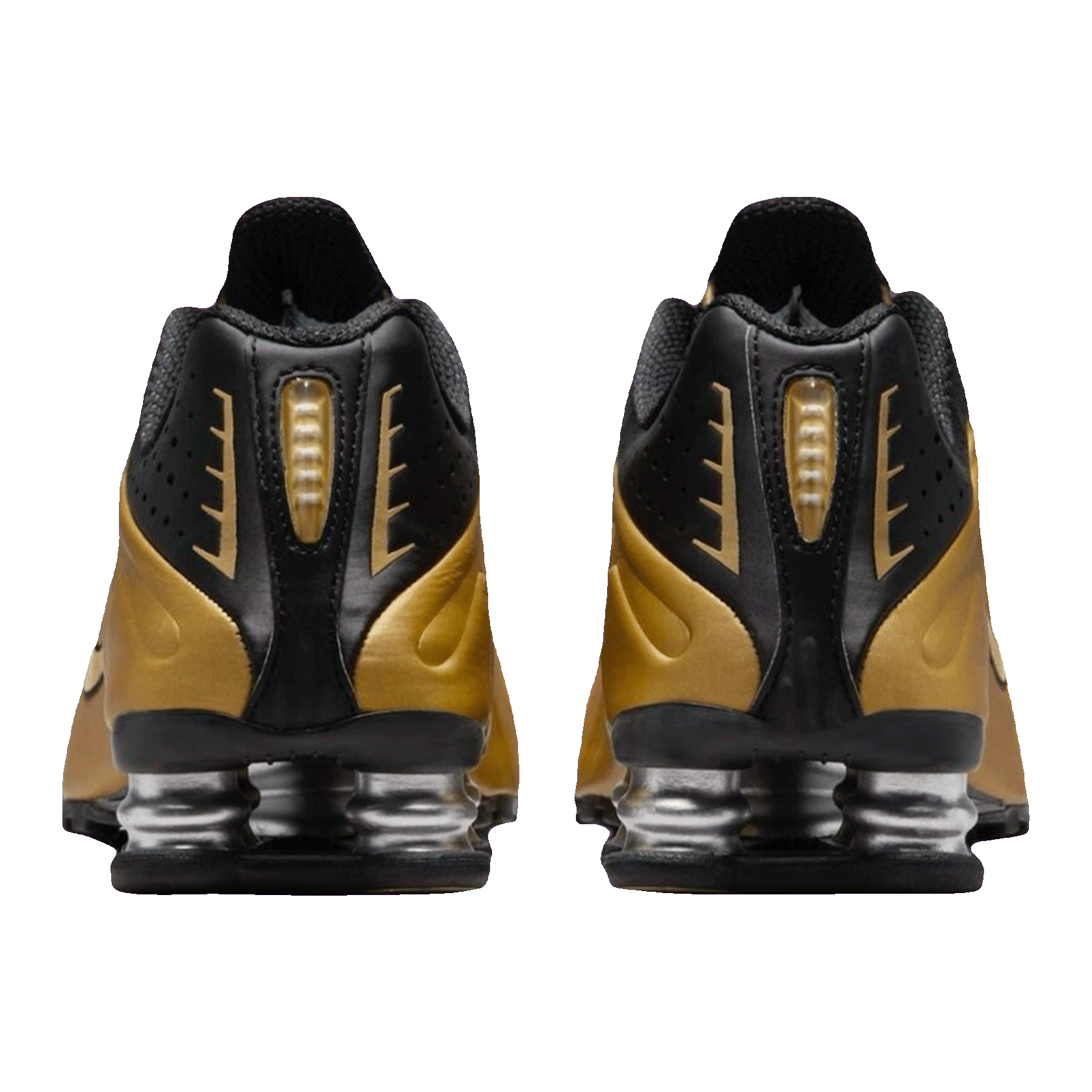 Nike Shox R4 Black Metallic Gold (W) Back