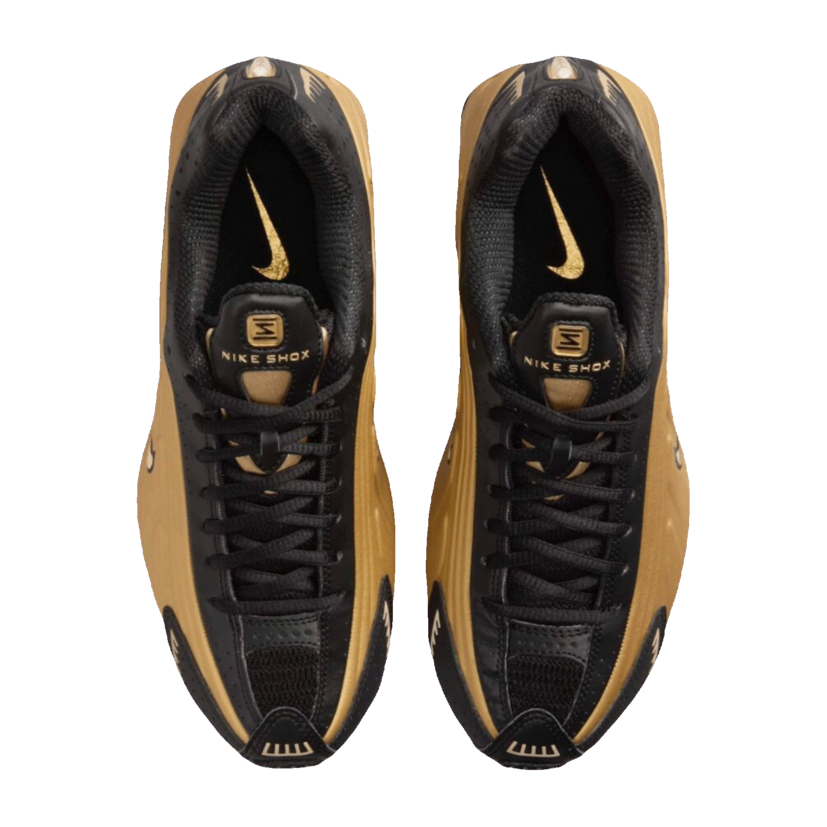 Nike Shox R4 Black Metallic Gold (W) Oben