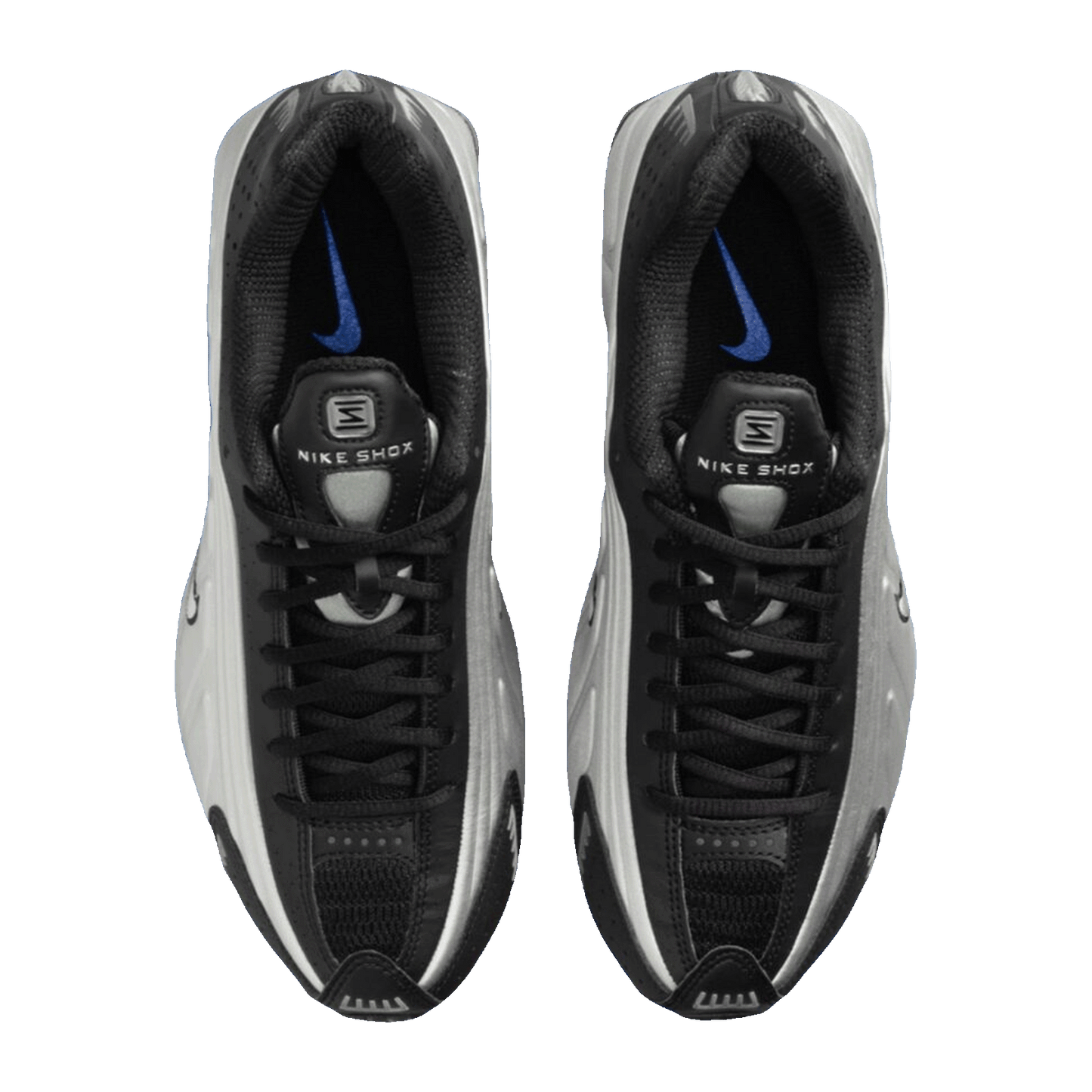 Nike Shox R4 Metallic Silver Black Racer Blue (W) Oben