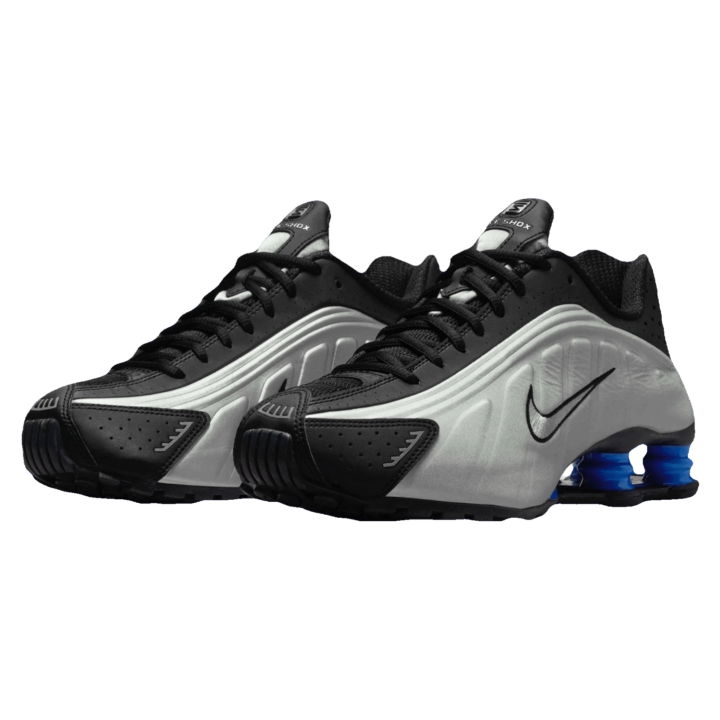 Nike Shox R4 Metallic Silver Black Racer Blue (W) Side