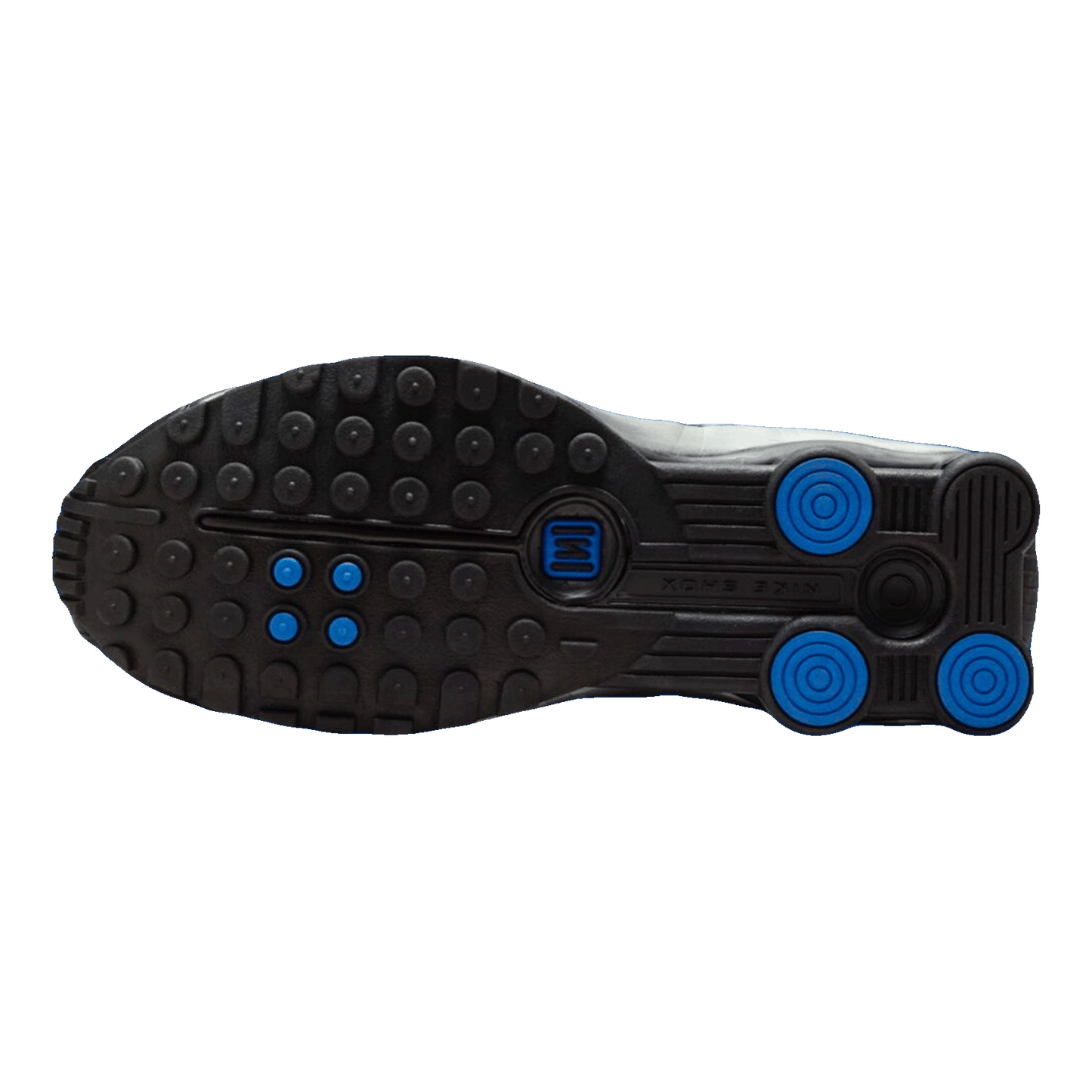 Nike Shox R4 Metallic Silver Black Racer Blue (W) Sohle