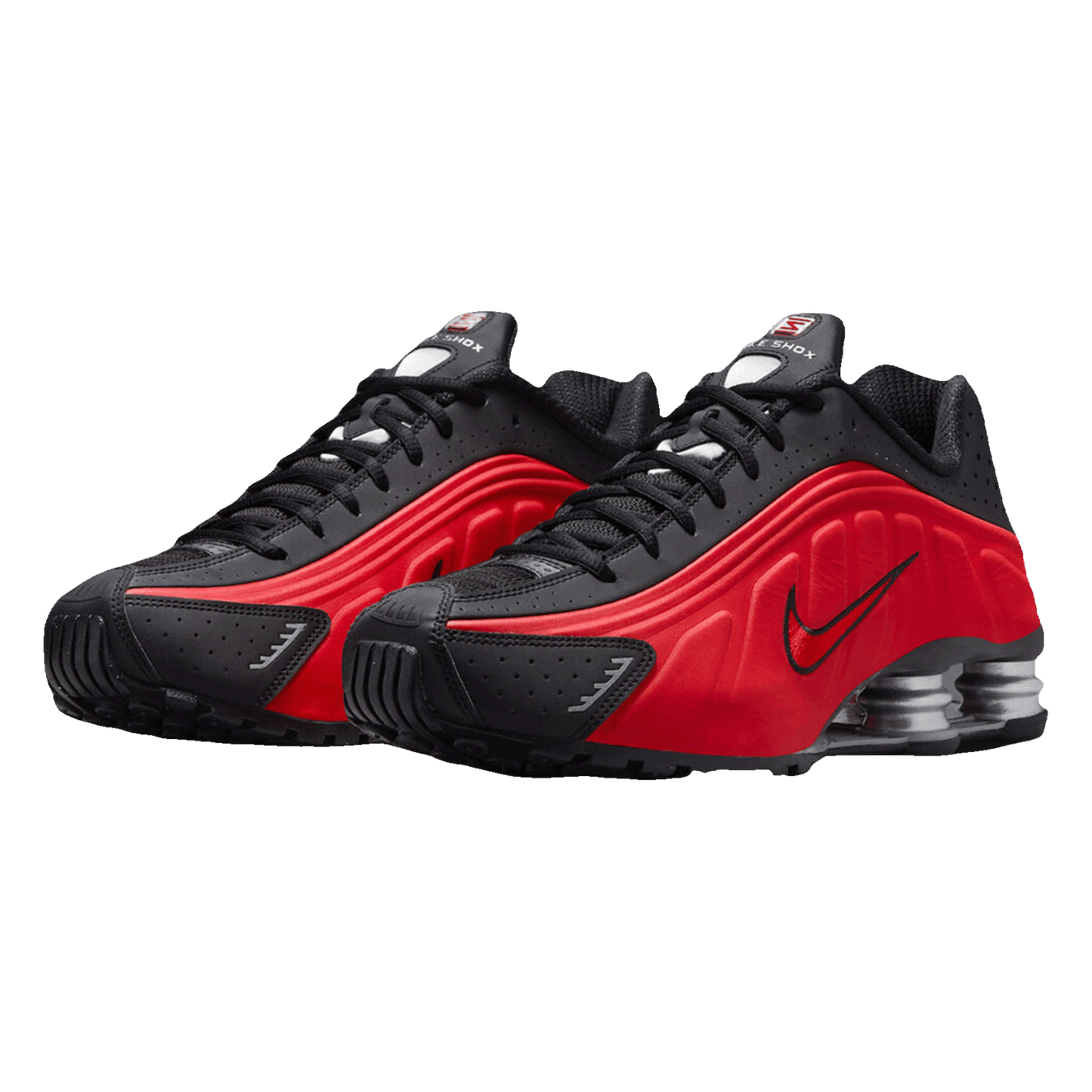 Nike Shox R4 University Red Black Metallic Silver Side