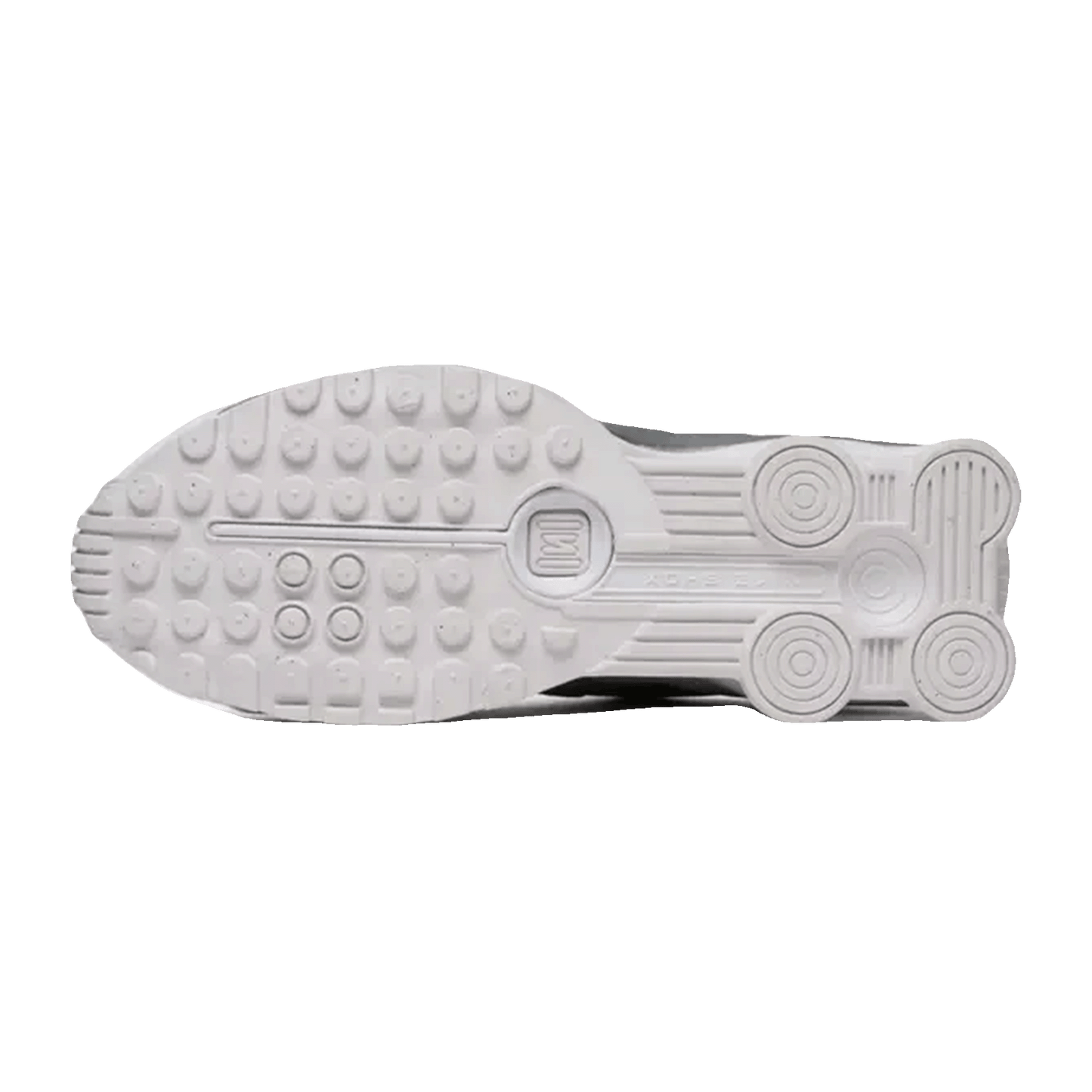 Nike Shox R4 White Bright Crimson Metallic Silver Sohle