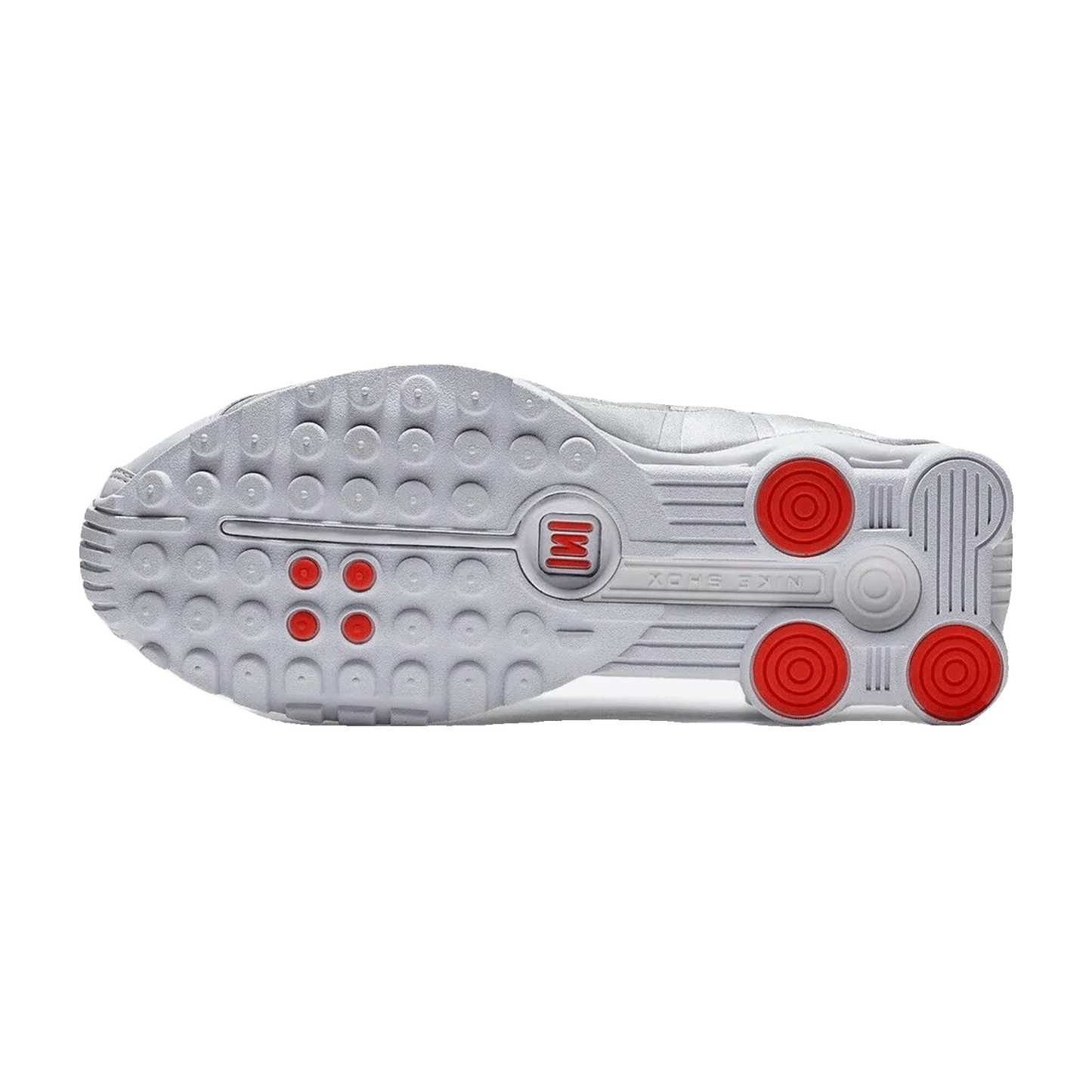 Nike Shox R4 White Metallic Silver (GS) Sohle