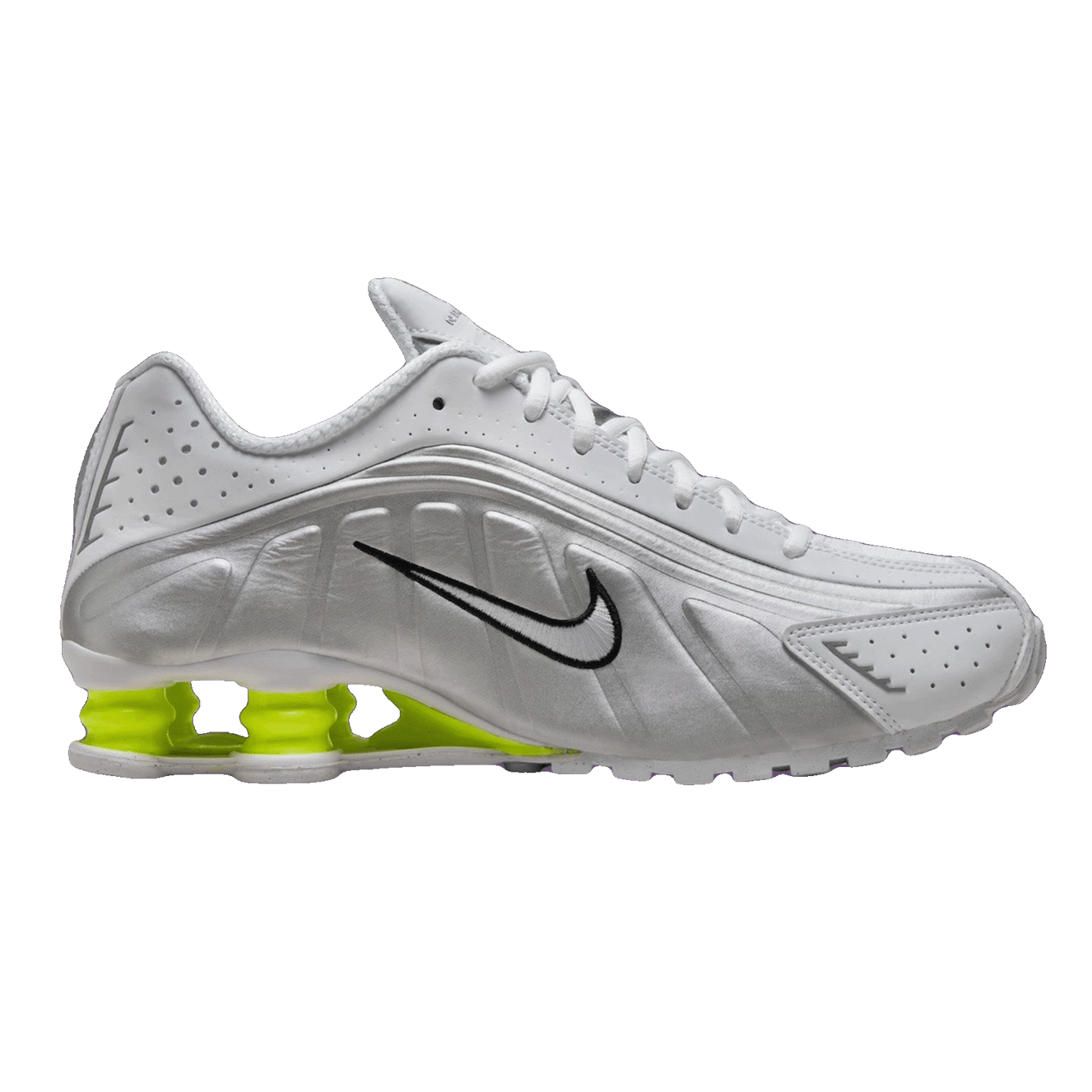 Nike Shox R4 White Metallic Silver Volt (W)