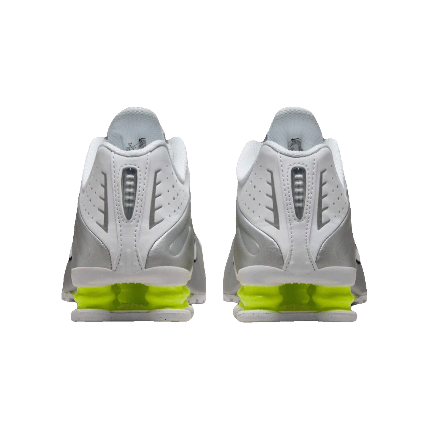 Nike Shox R4 White Metallic Silver Volt (W) Back