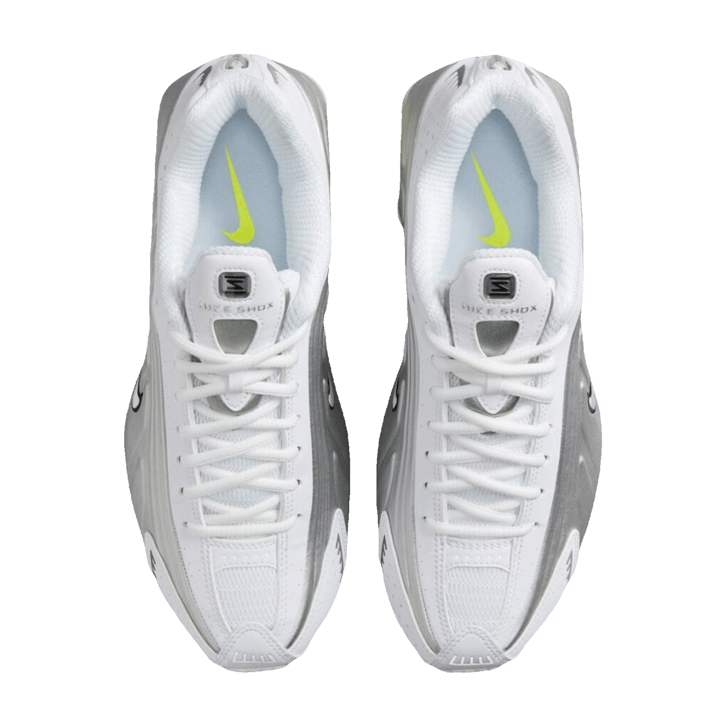 Nike Shox R4 White Metallic Silver Volt (W) Oben