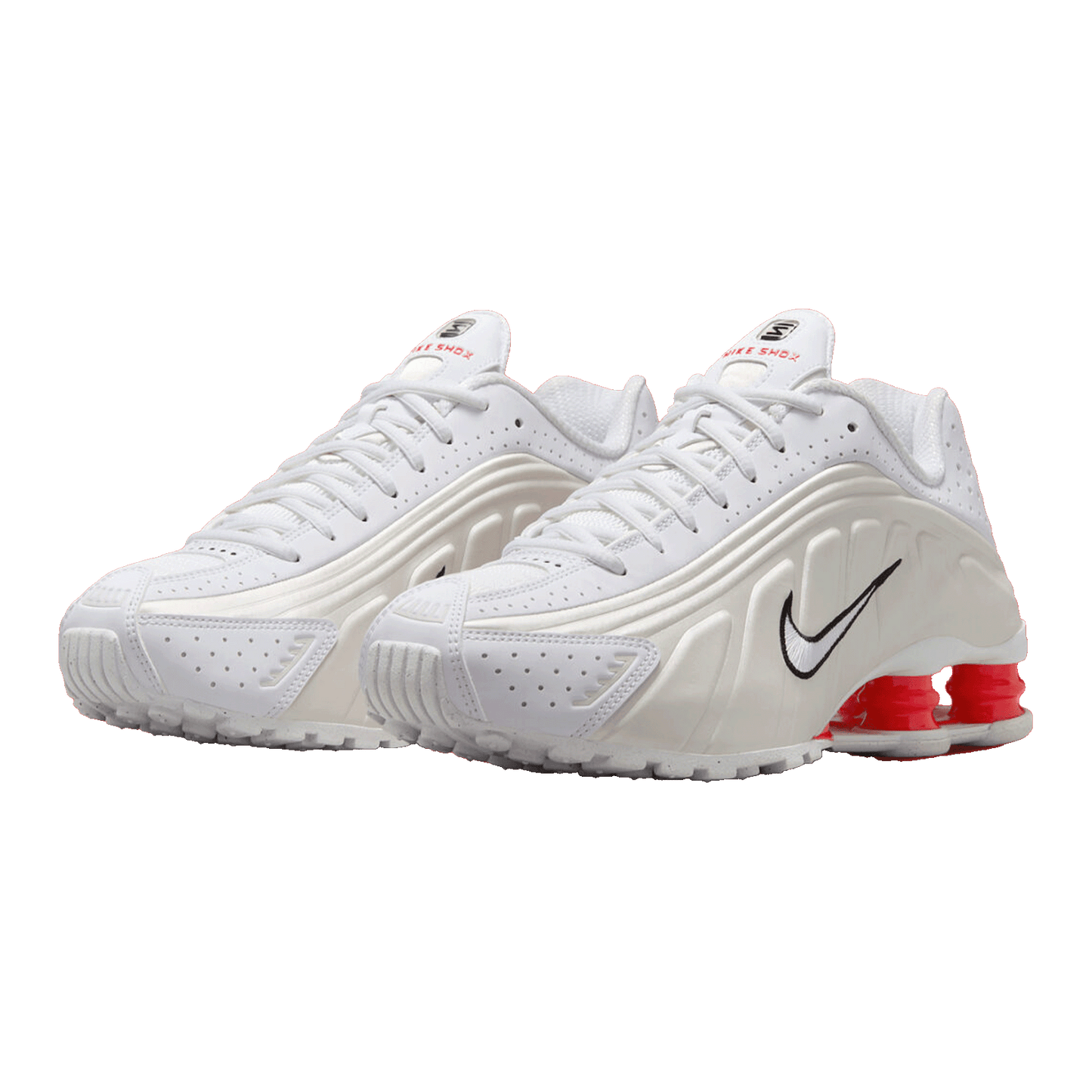 Nike Shox R4 White Phantom Picante Red (GS) Side