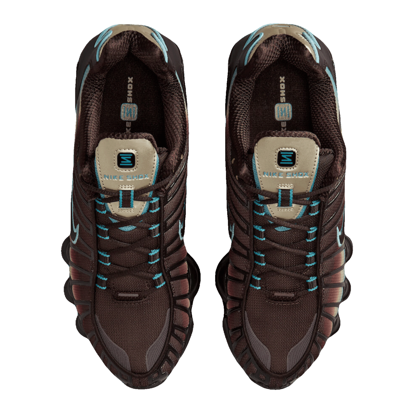 Nike Shox TL Velvet Brown Denim Turquoise (W) Oben