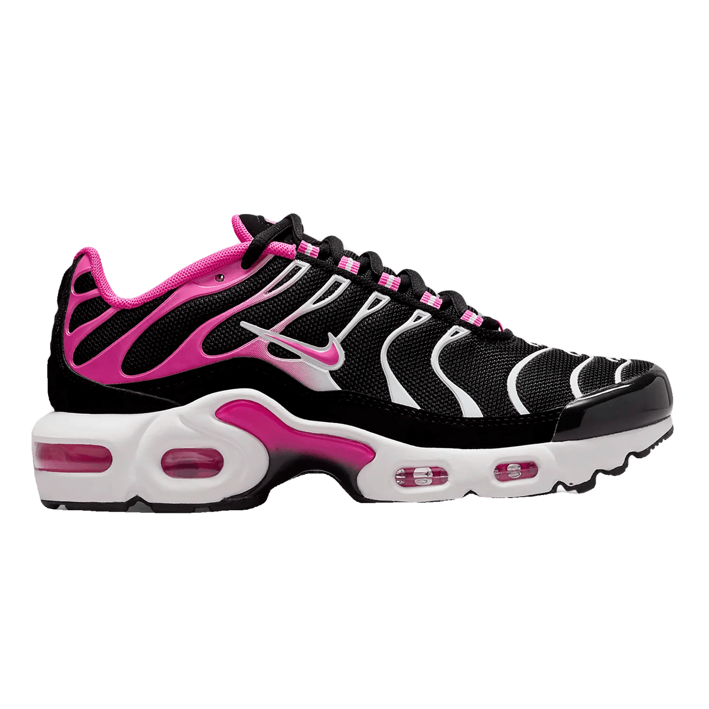 Nike TN Air Max Plus Black White Laser Fuchsia (GS)