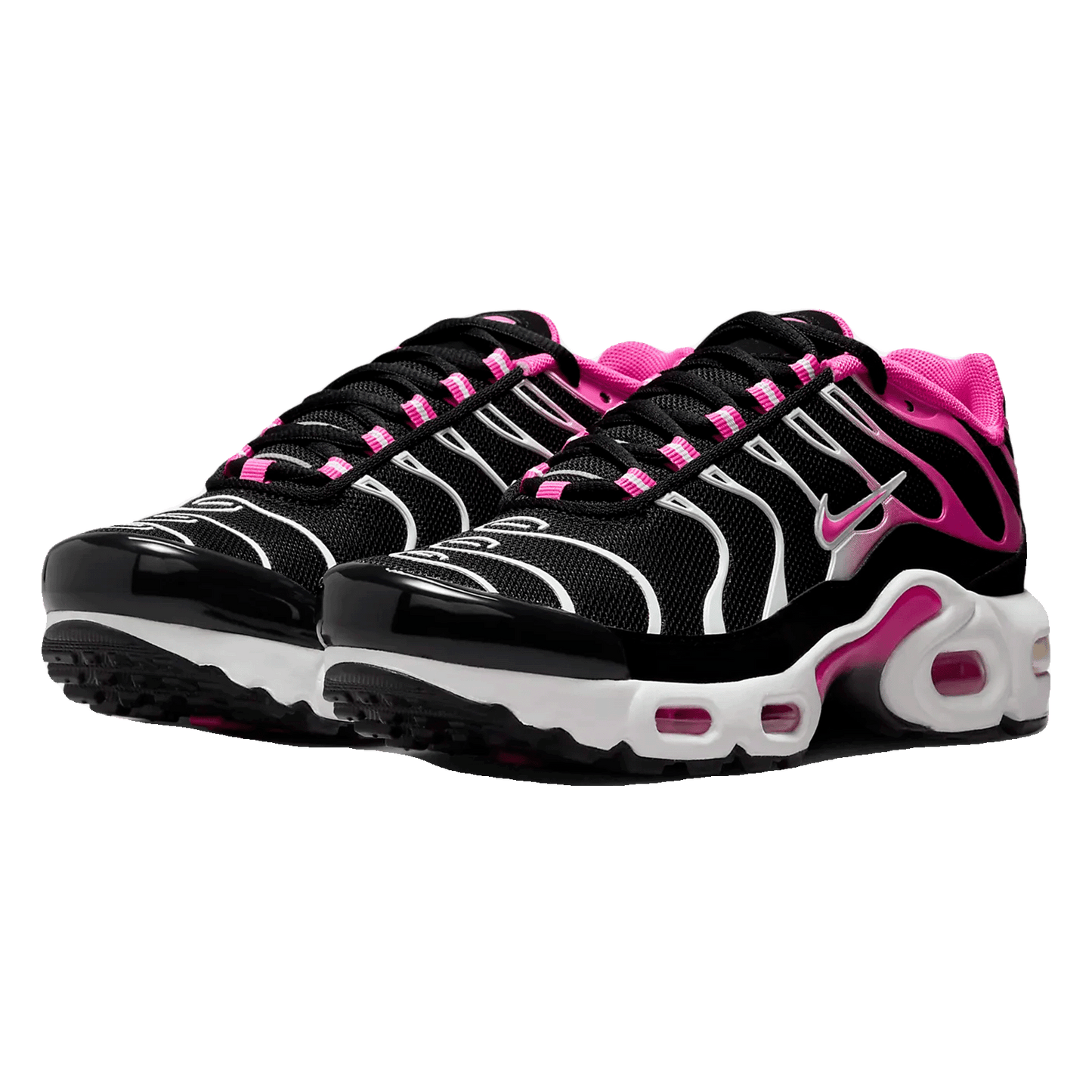 Nike TN Air Max Plus Black White Laser Fuchsia (GS) Side
