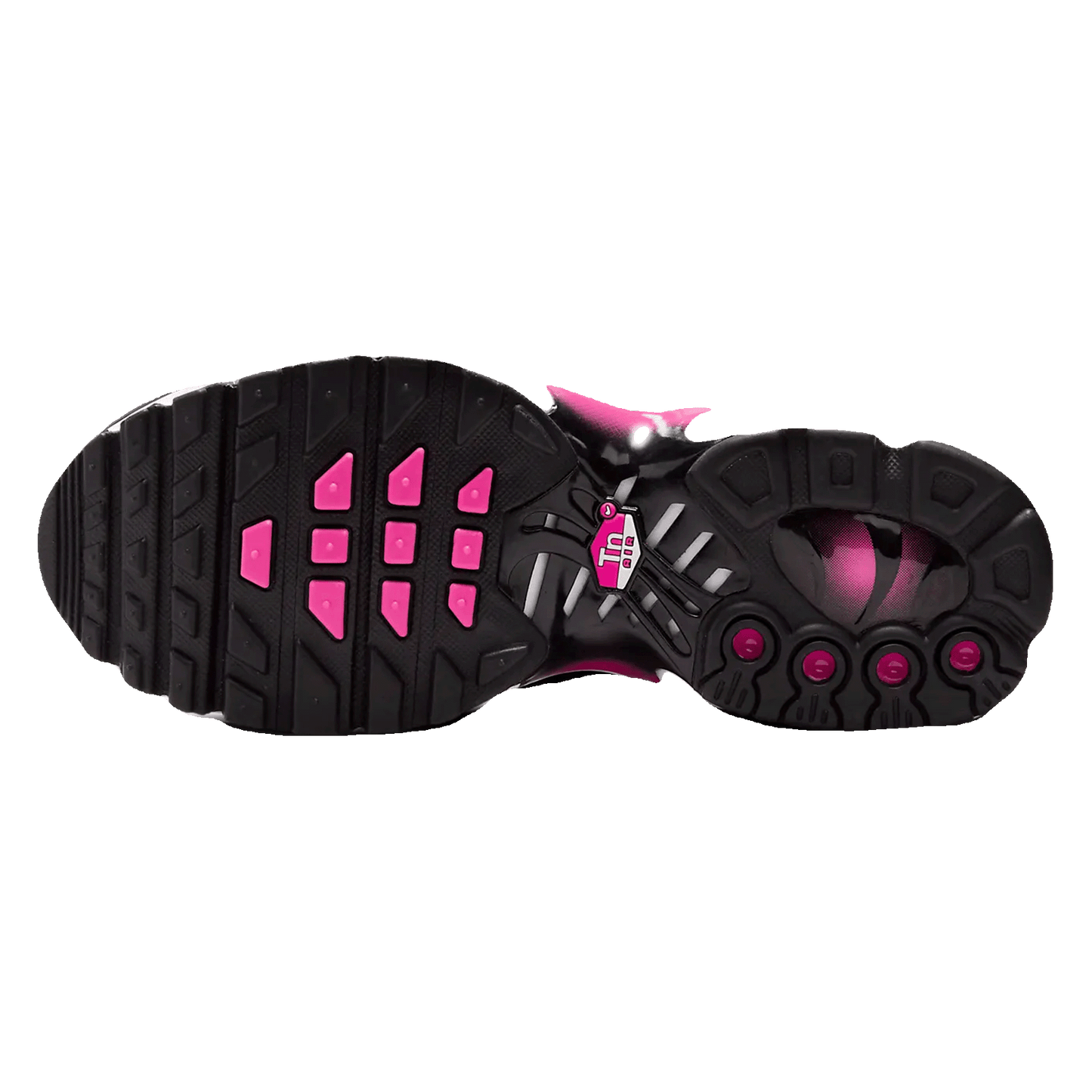 Nike TN Air Max Plus Black White Laser Fuchsia (GS) Sohle