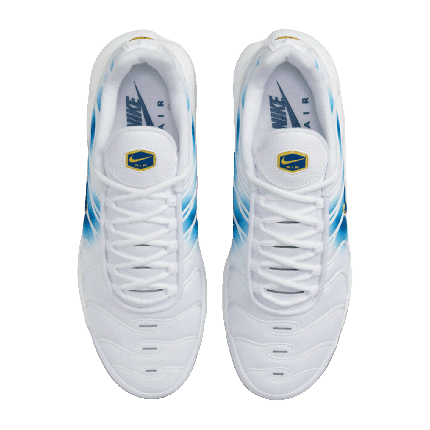 Nike TN Air Max Plus Spray Paint Swoosh White Blue Oben
