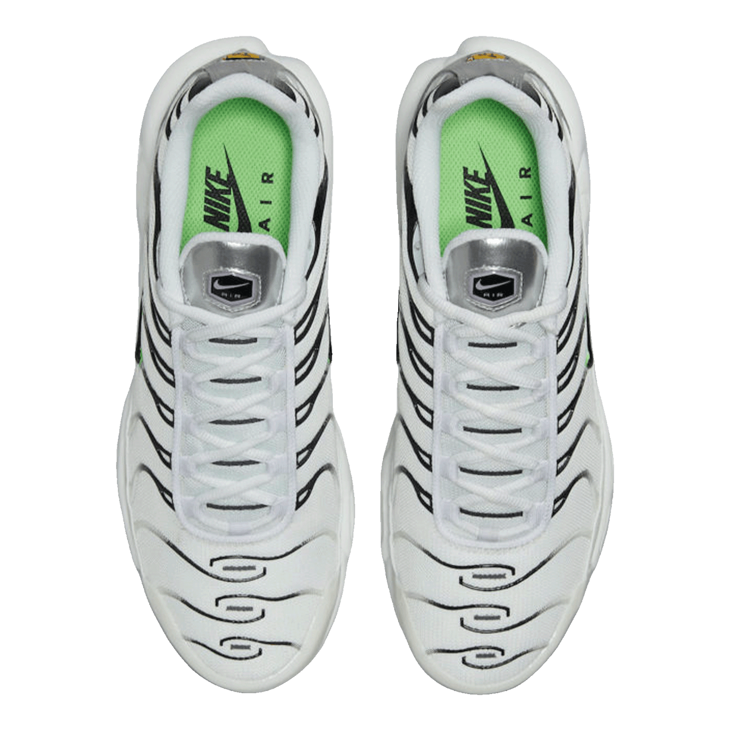 Nike TN Air Max Plus White Neon Metallic Silver (W) Oben