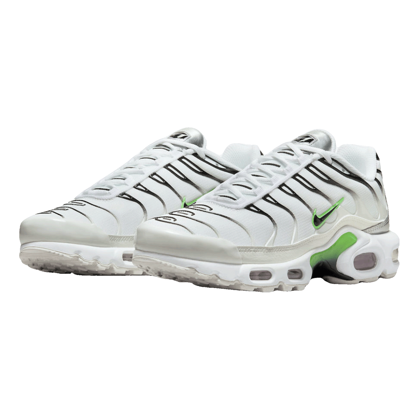 Nike TN Air Max Plus White Neon Metallic Silver (W) Side