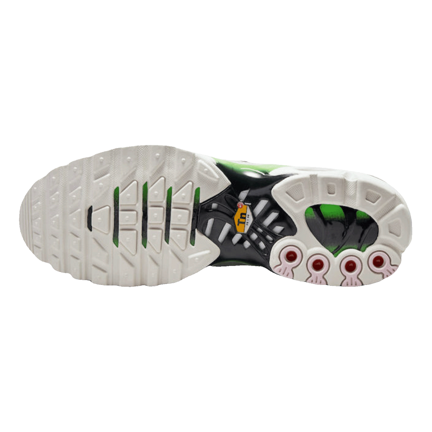 Nike TN Air Max Plus White Neon Metallic Silver (W) Sohle