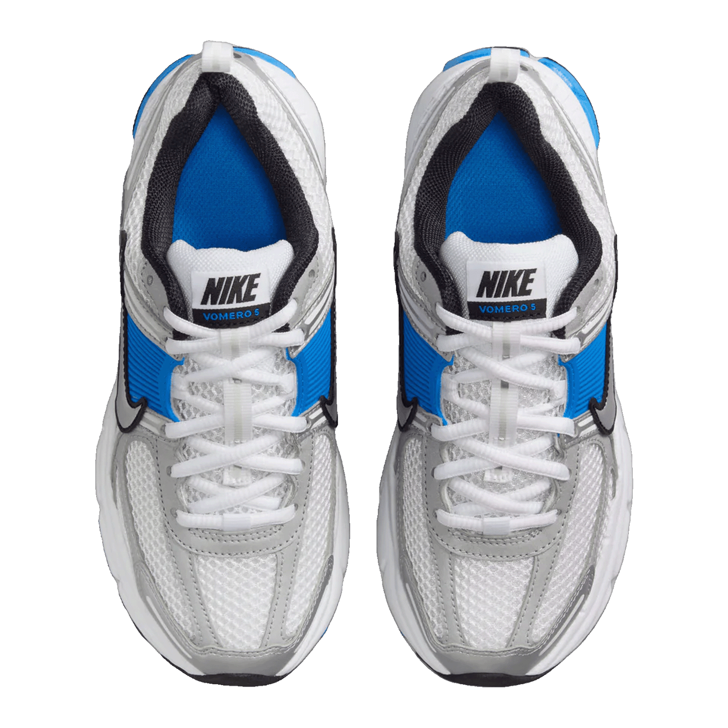 Nike Vomero 5 White Light Photo Blue Black Metallic Silver (GS) Oben HF6998-105