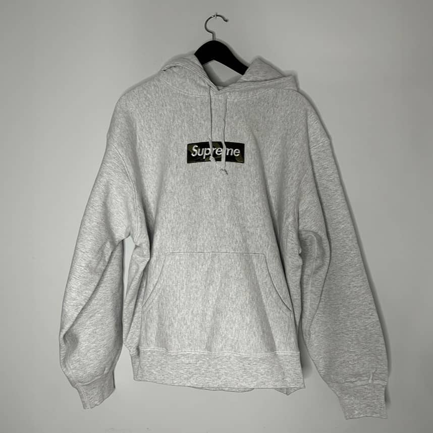 Supreme Box Logo Hooded Sweatshirt Ash Grey