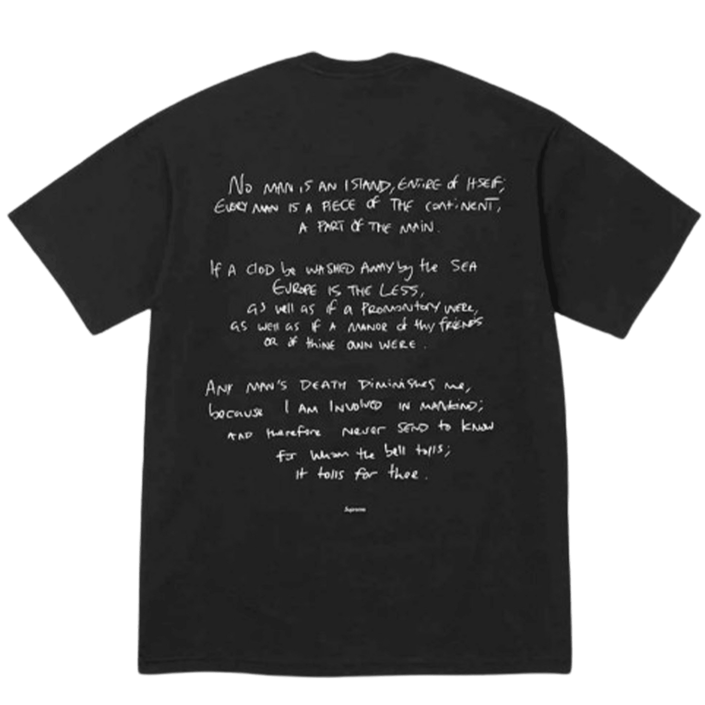 Supreme Corteiz Rules The World Tee Black Back