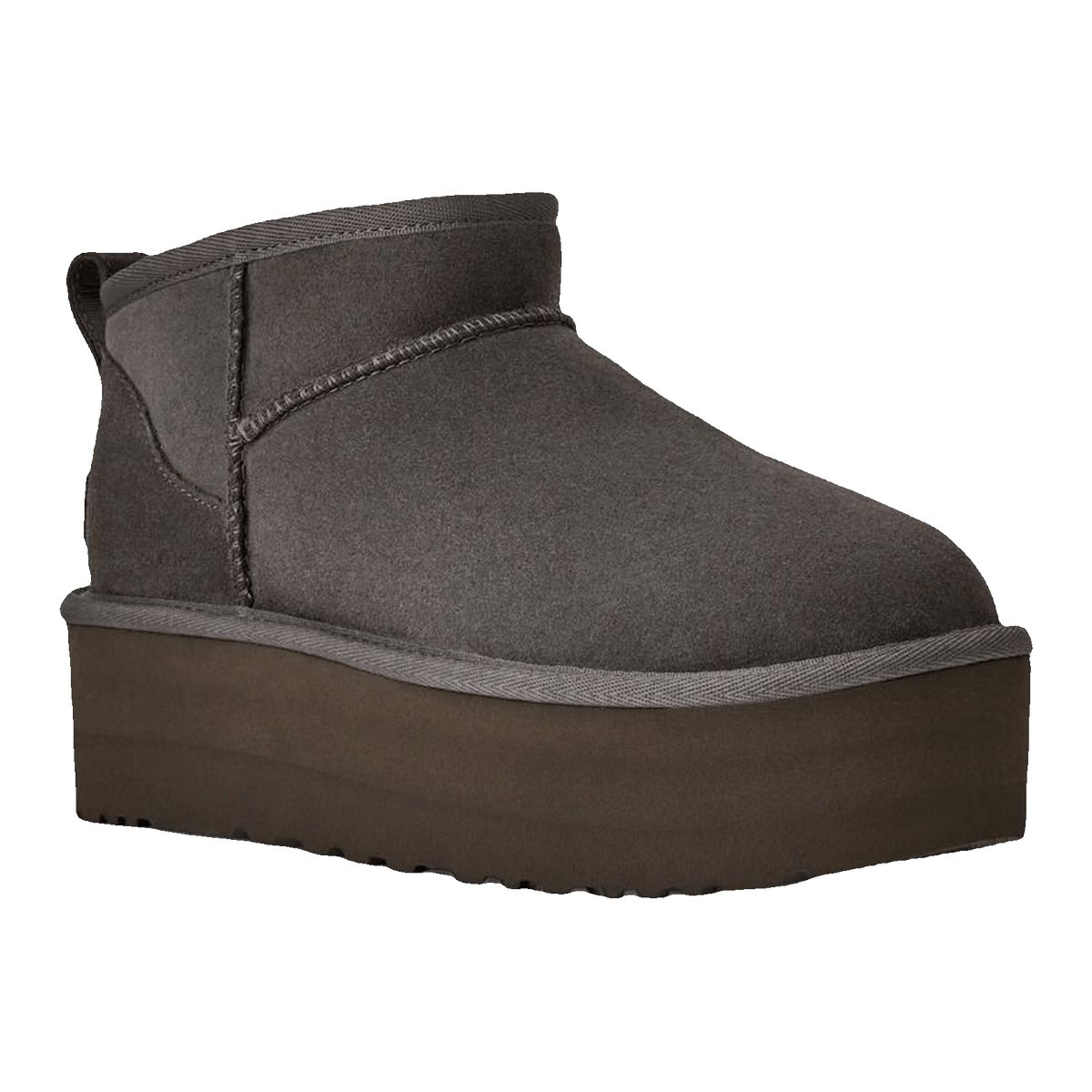 UGG Classic Ultra Mini Platform Boot Charcoal (W) Side 1135092-CHRC
