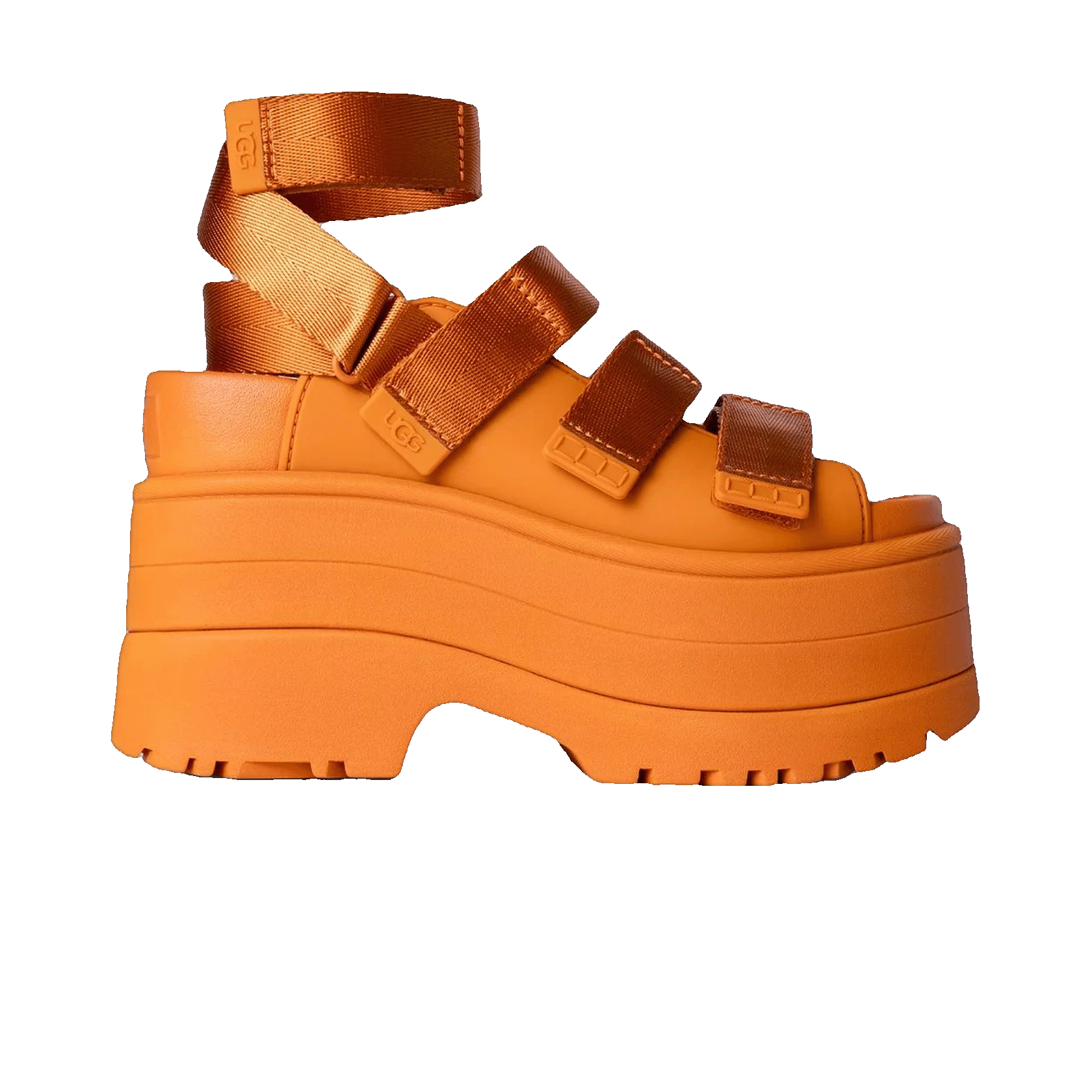 UGG GoldenRise Platform Sandals Dark Apricot (W) - 1167431-DCT