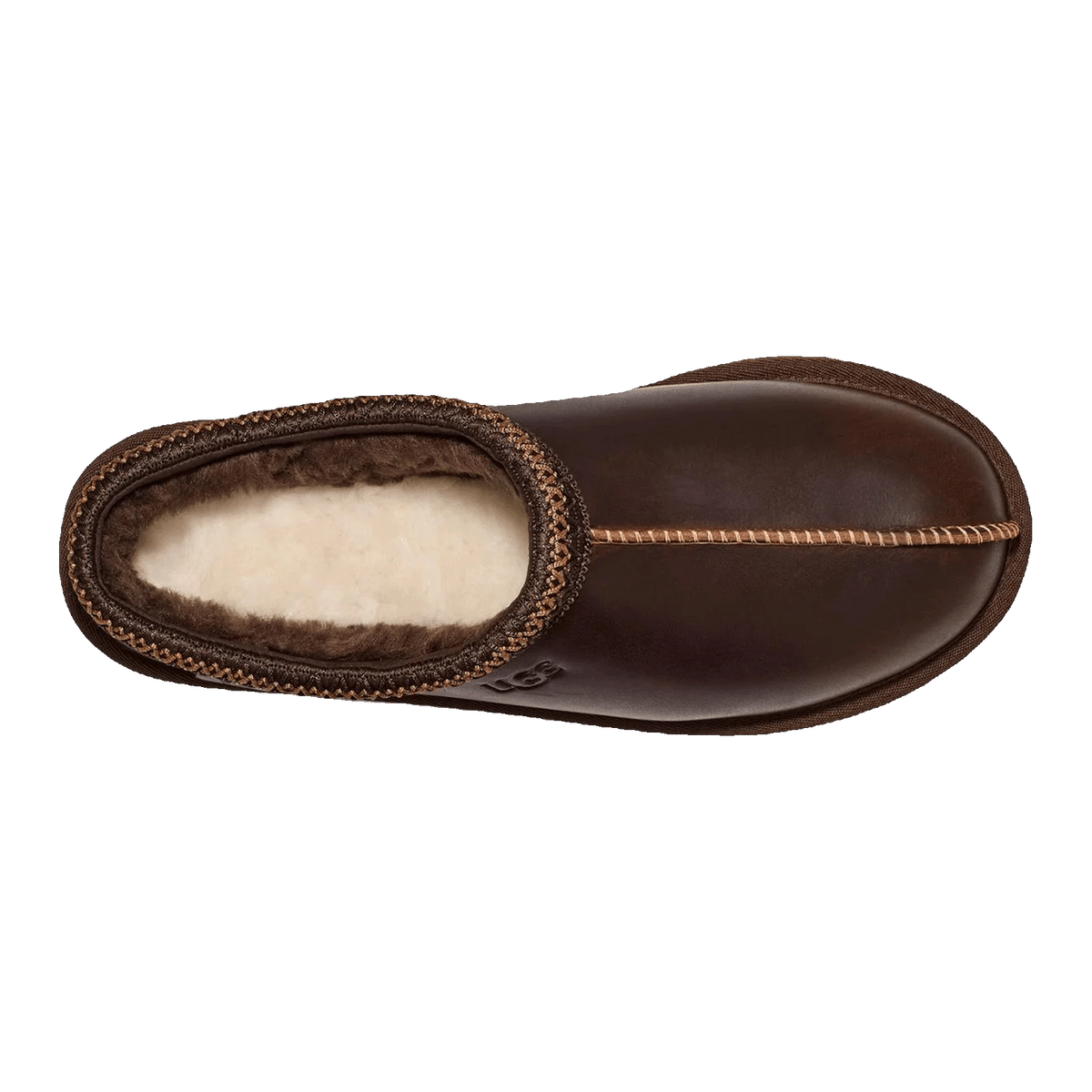 UGG Tasman LTHR Regen Slipper Ironwood Oben 1163890-IWD