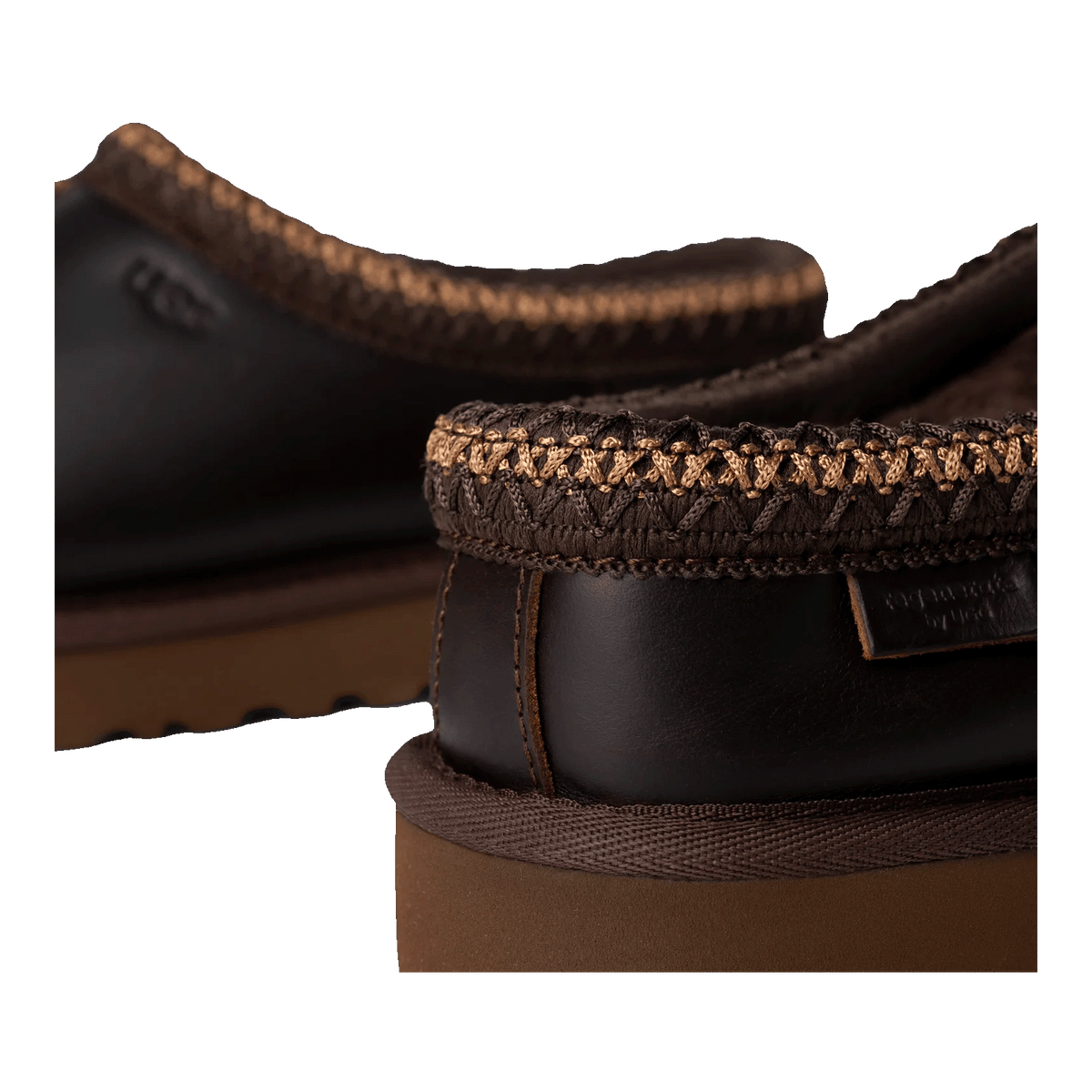 UGG Tasman LTHR Regen Slipper Ironwood (W) Back 1170292-IWD