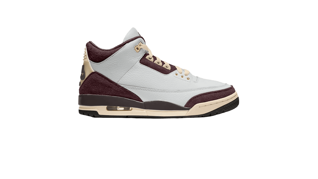 A Ma Maniere x Air Jordan 3 Burgundy Crush Forty Four Sneaker