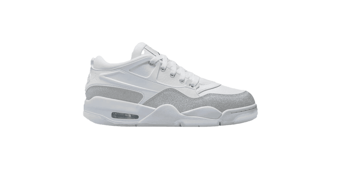 Jordan 4 white metallic silver on sale