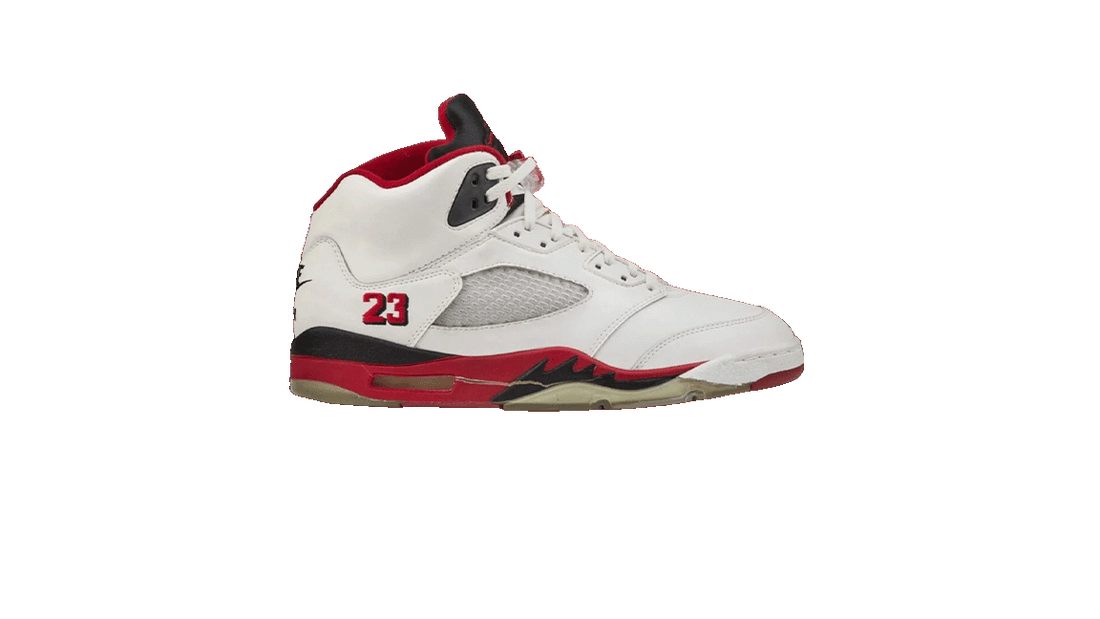 Nike Air Jordan 5 Fire Red Black Tongue