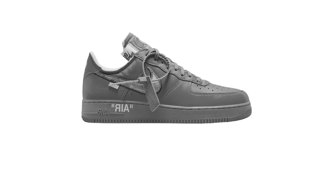 Off White x Nike Air Force 1 Low Grey Forty Four Sneaker