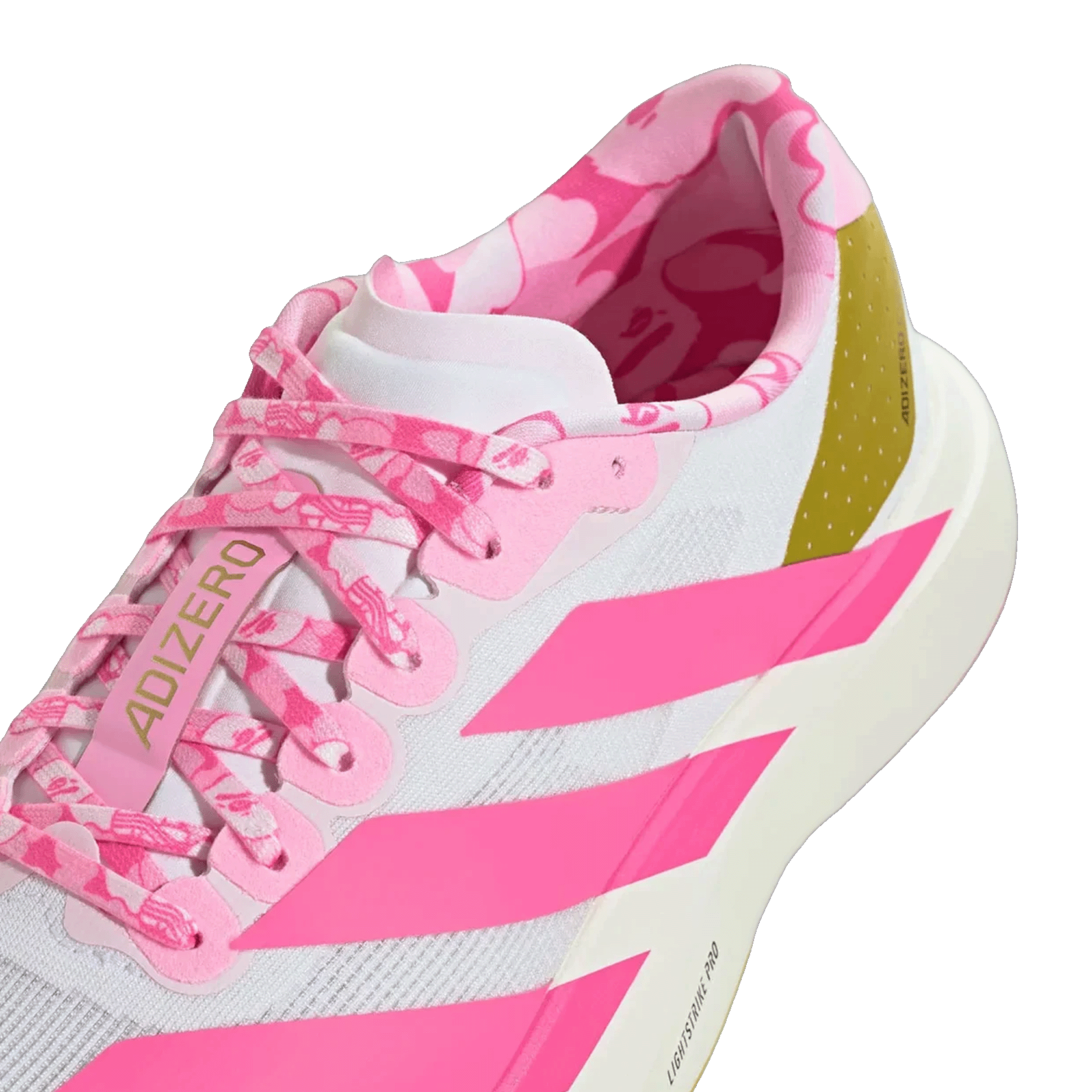adidas Adizero Evo SL Bape Blue Pink Gold Detail KJ5751