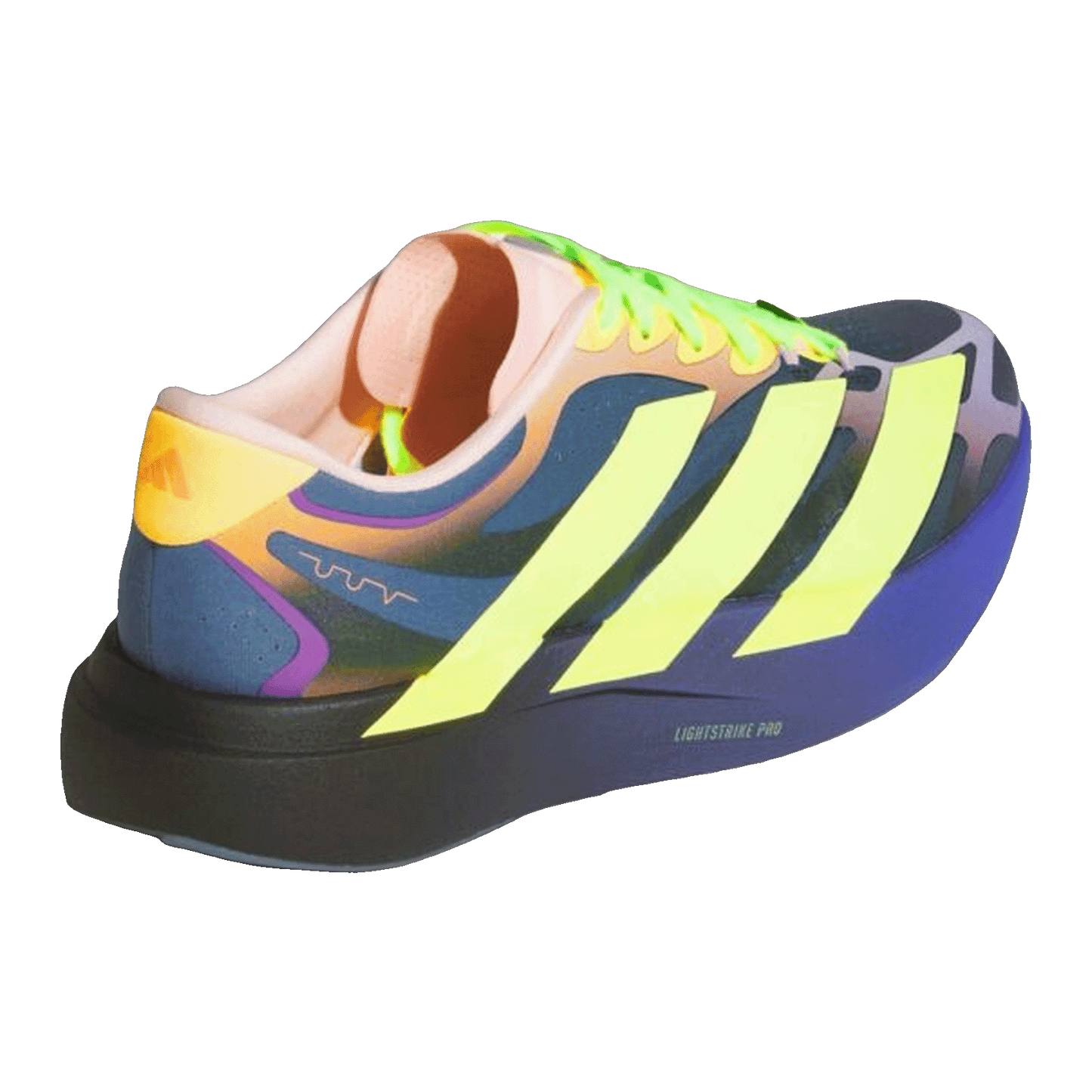 adidas Adizero Evo SL EXO The Whitaker Group Do Not Duplicate Neon Lights Blue Back KH6094