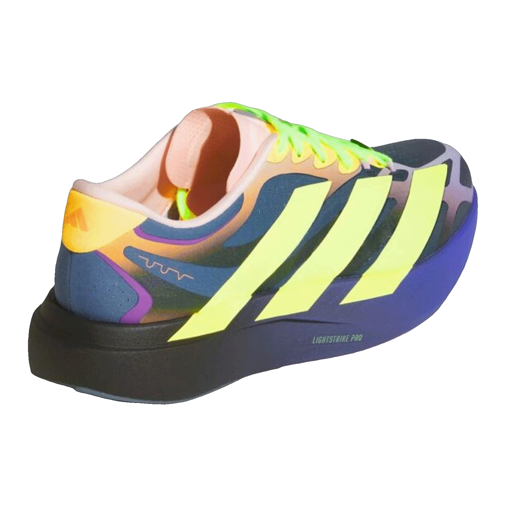adidas Adizero Evo SL EXO The Whitaker Group Do Not Duplicate Neon Lights Blue Back KH6094