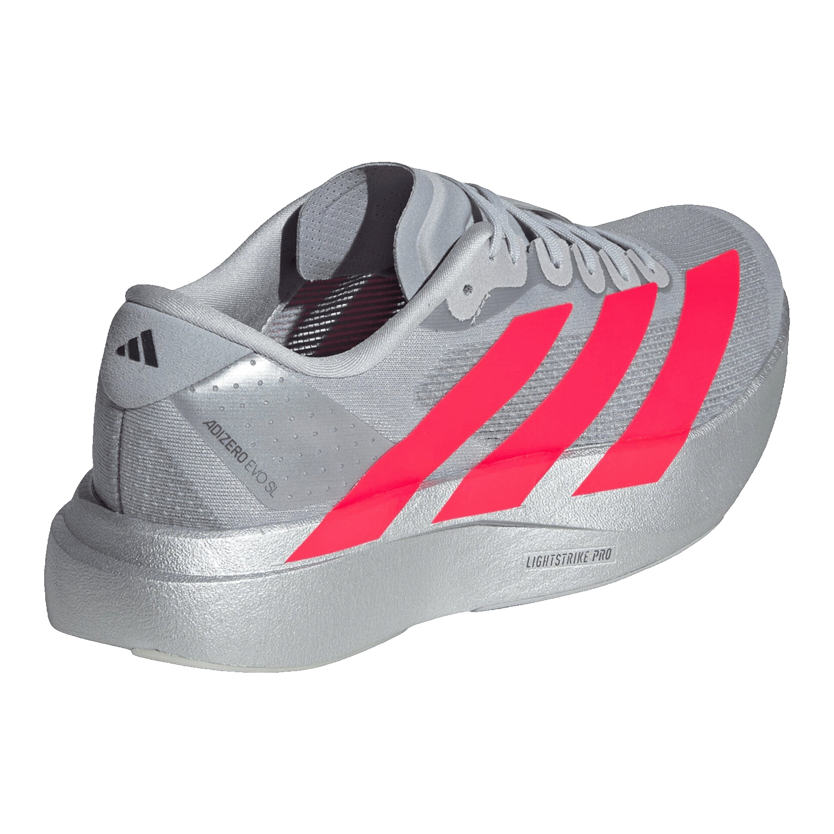adidas Adizero Evo SL Silver Metallic Lucid Red Back KI3381