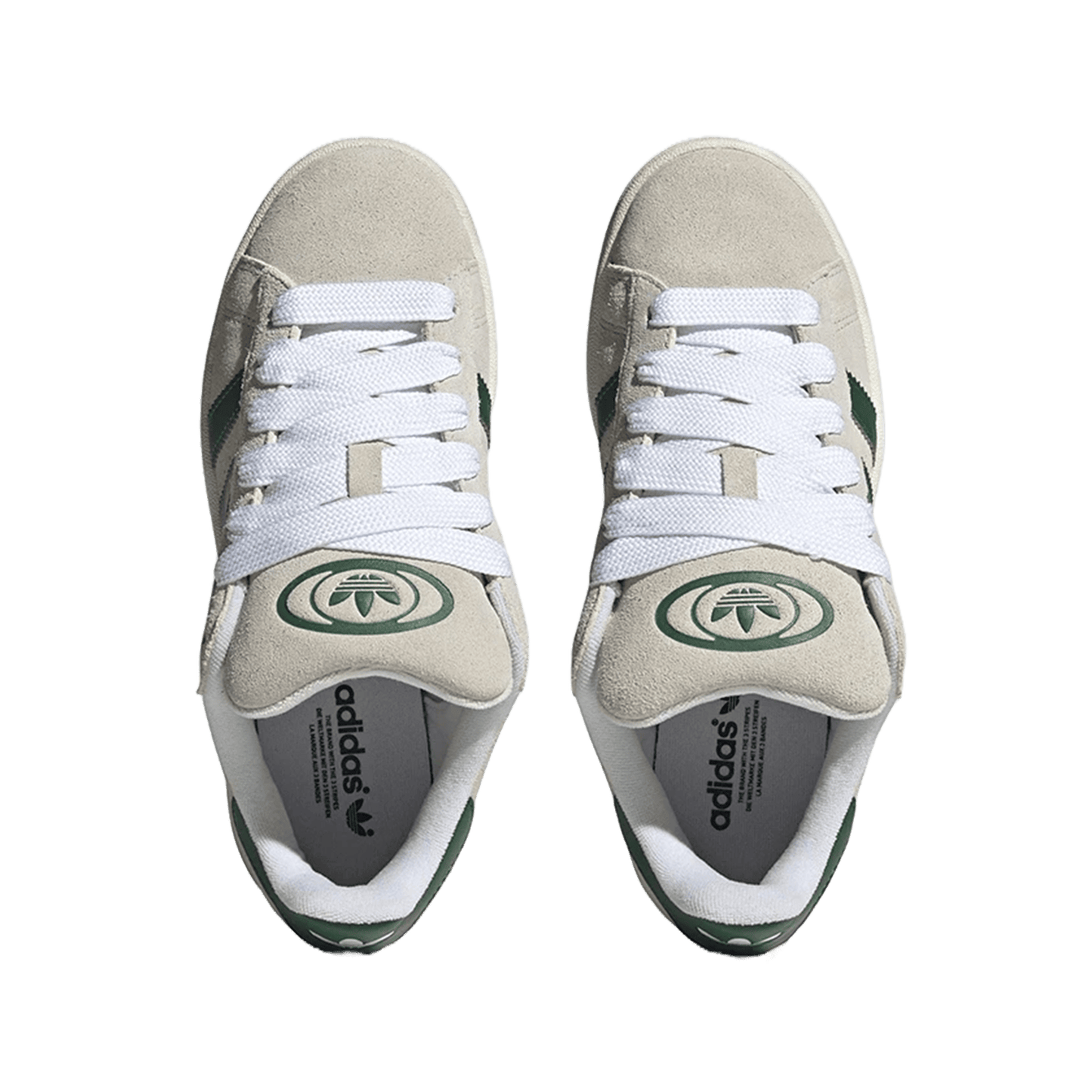 adidas Campus 00s Crystal White Dark Green (W) Oben