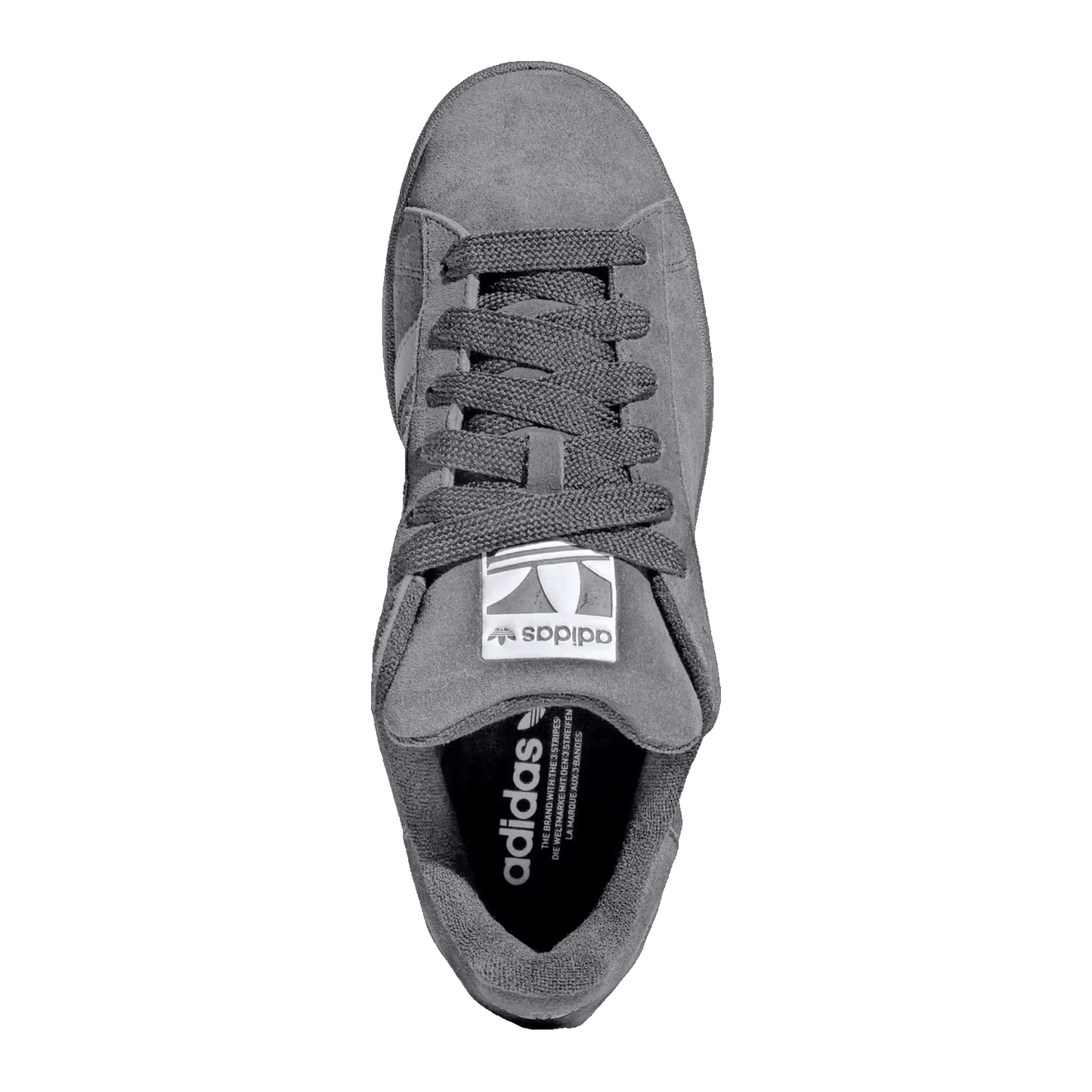 adidas Campus 00s Grey White Gum Oversized Logo Oben JQ6340
