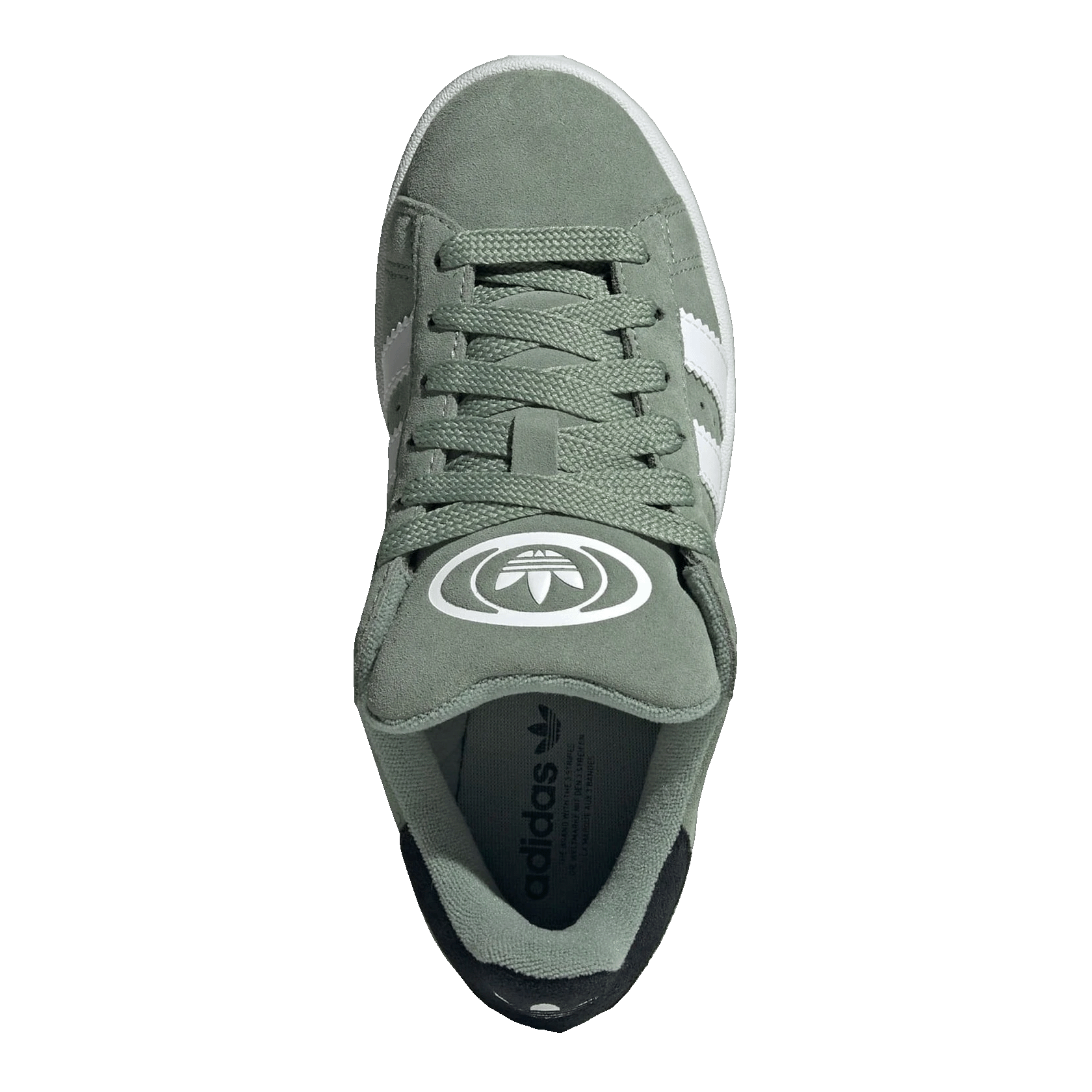 adidas Campus 00s Silver Green Cloud White Gum (GS) Oben JI0283