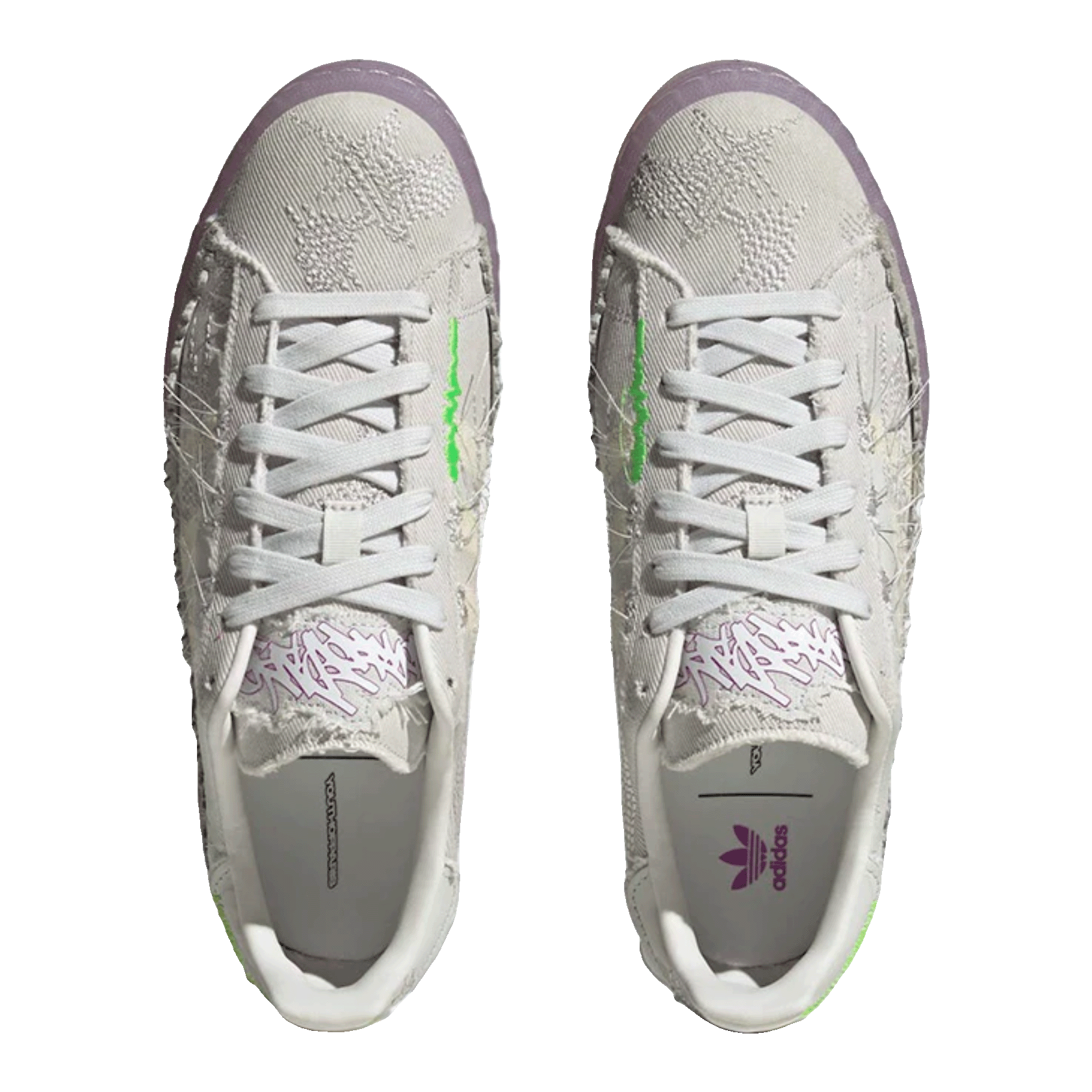 adidas Campus 80s Youth of Paris Crystal White Oben