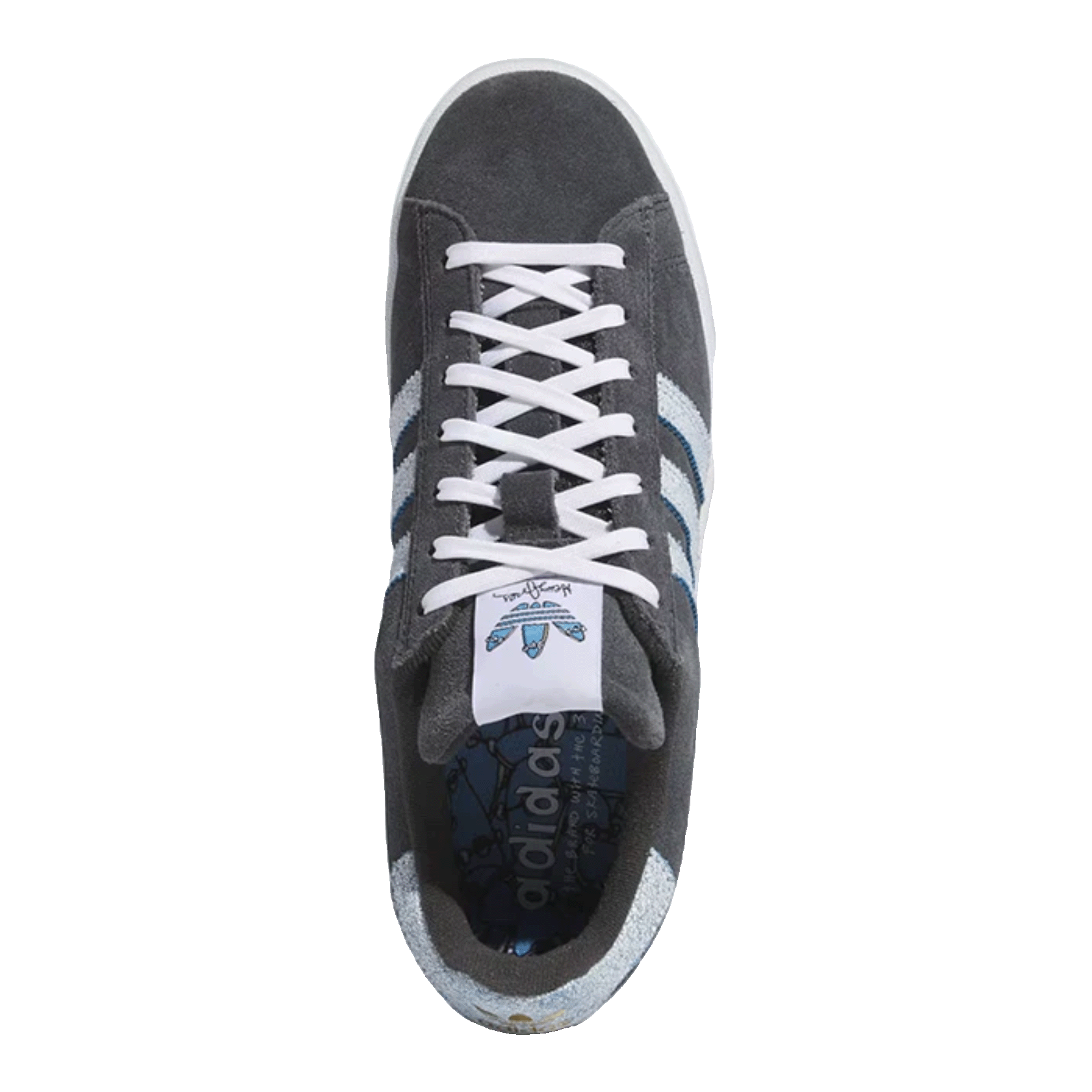 adidas Campus ADV Henry Jones Carbon Cloud White Light Blue Oben