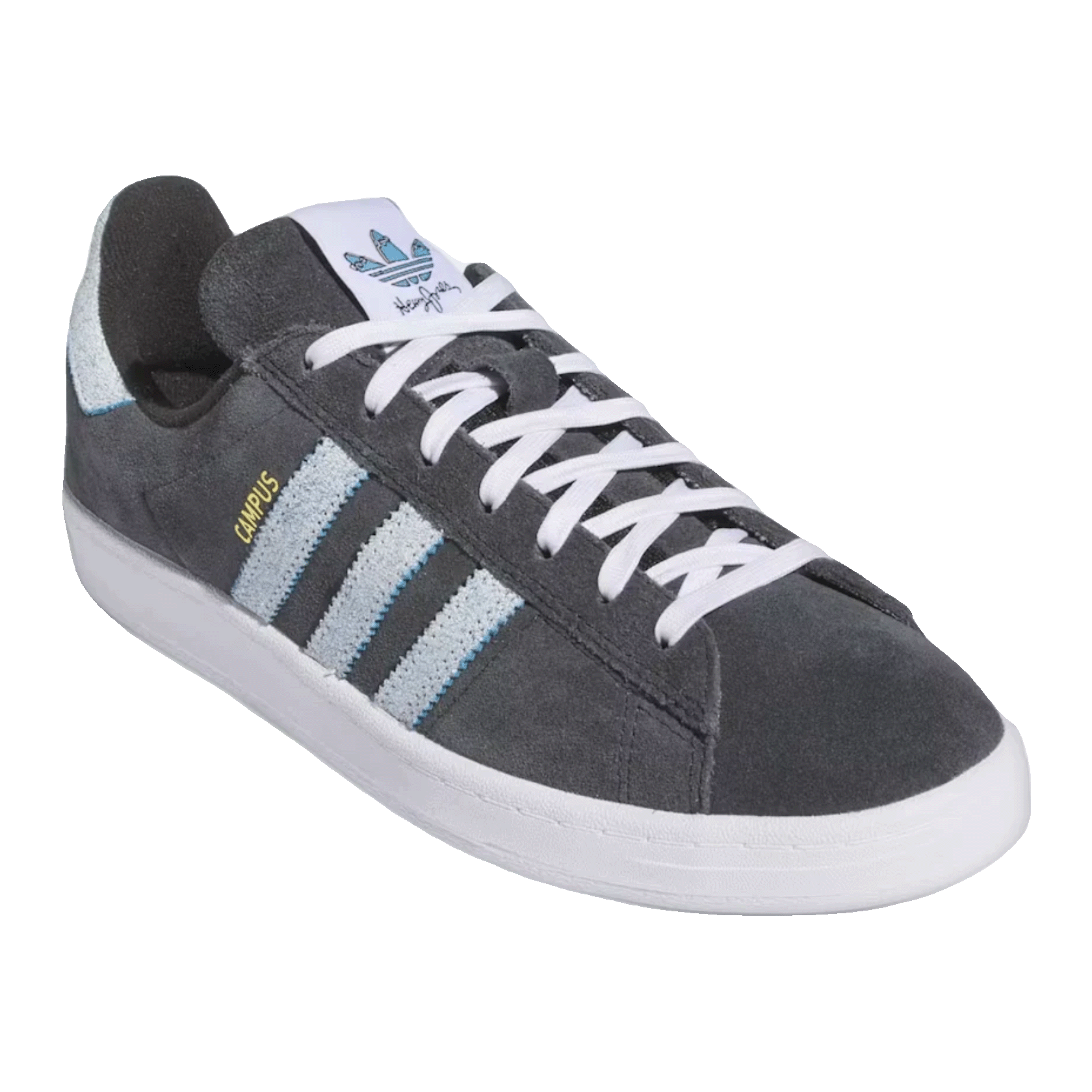 adidas Campus ADV Henry Jones Carbon Cloud White Light Blue Side