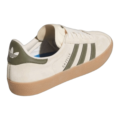 adidas Gazelle ADV Ecru Tint Focus Olive Back IH3351