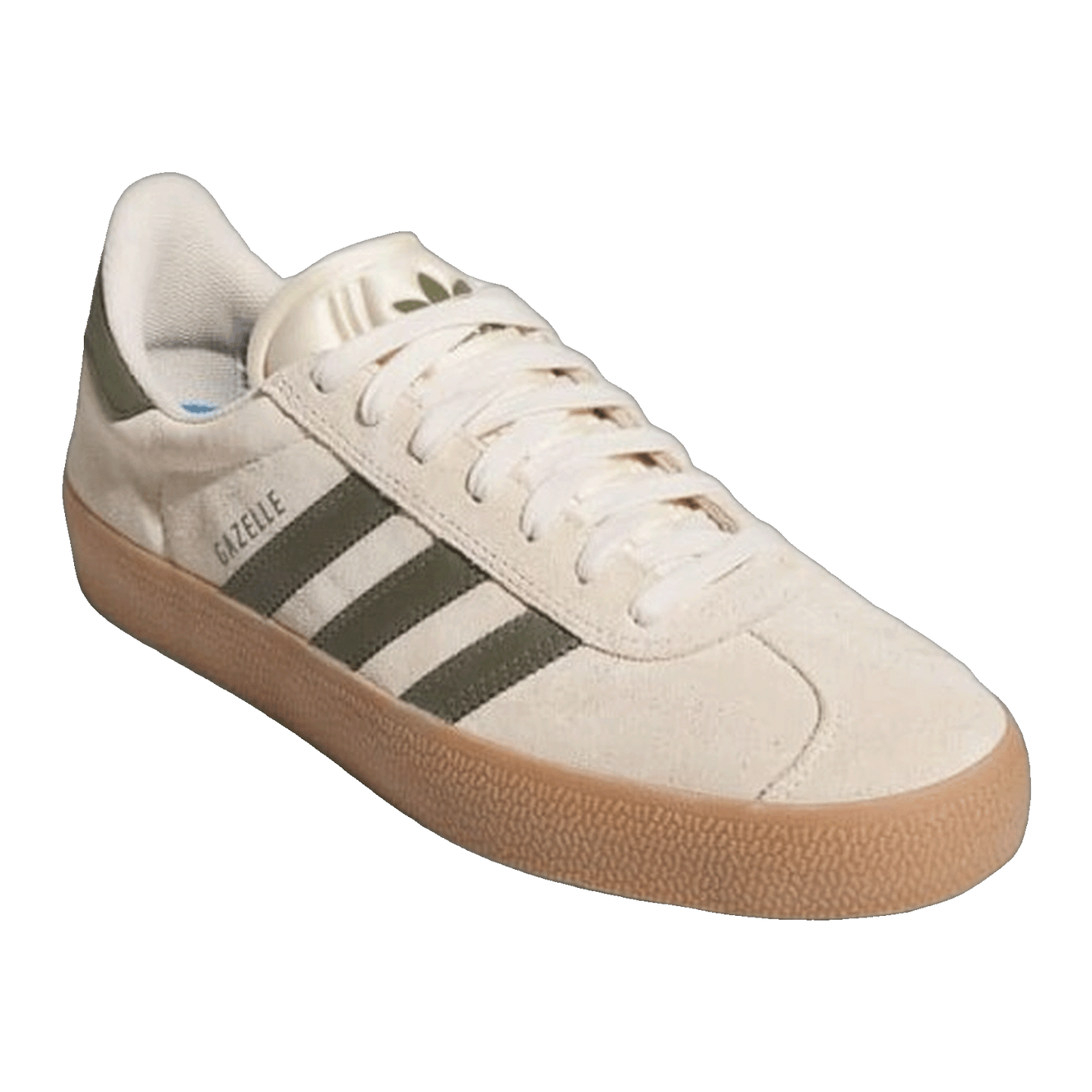 adidas Gazelle ADV Ecru Tint Focus Olive Side IH3351