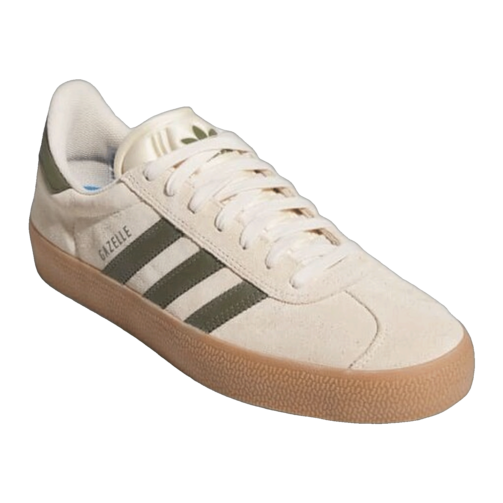 adidas Gazelle ADV Ecru Tint Focus Olive Side IH3351