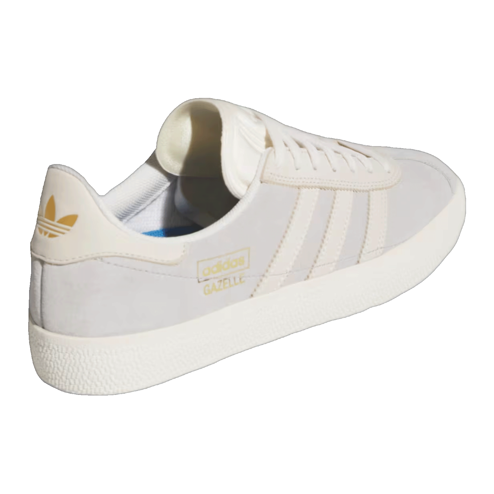 adidas Gazelle ADV Grey Two Chalk White Gold Metallic Back JQ3723