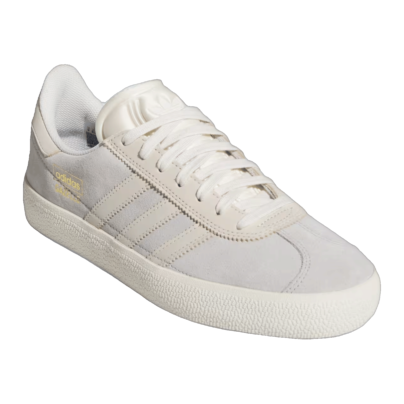 adidas Gazelle ADV Grey Two Chalk White Gold Metallic Side JQ3723
