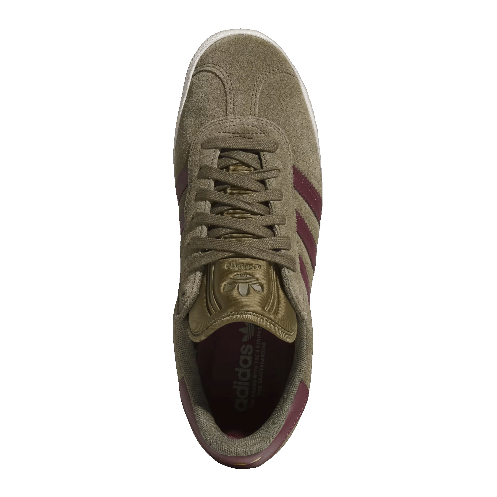 adidas Gazelle ADV Olive Strata Maroon Oben KI3205