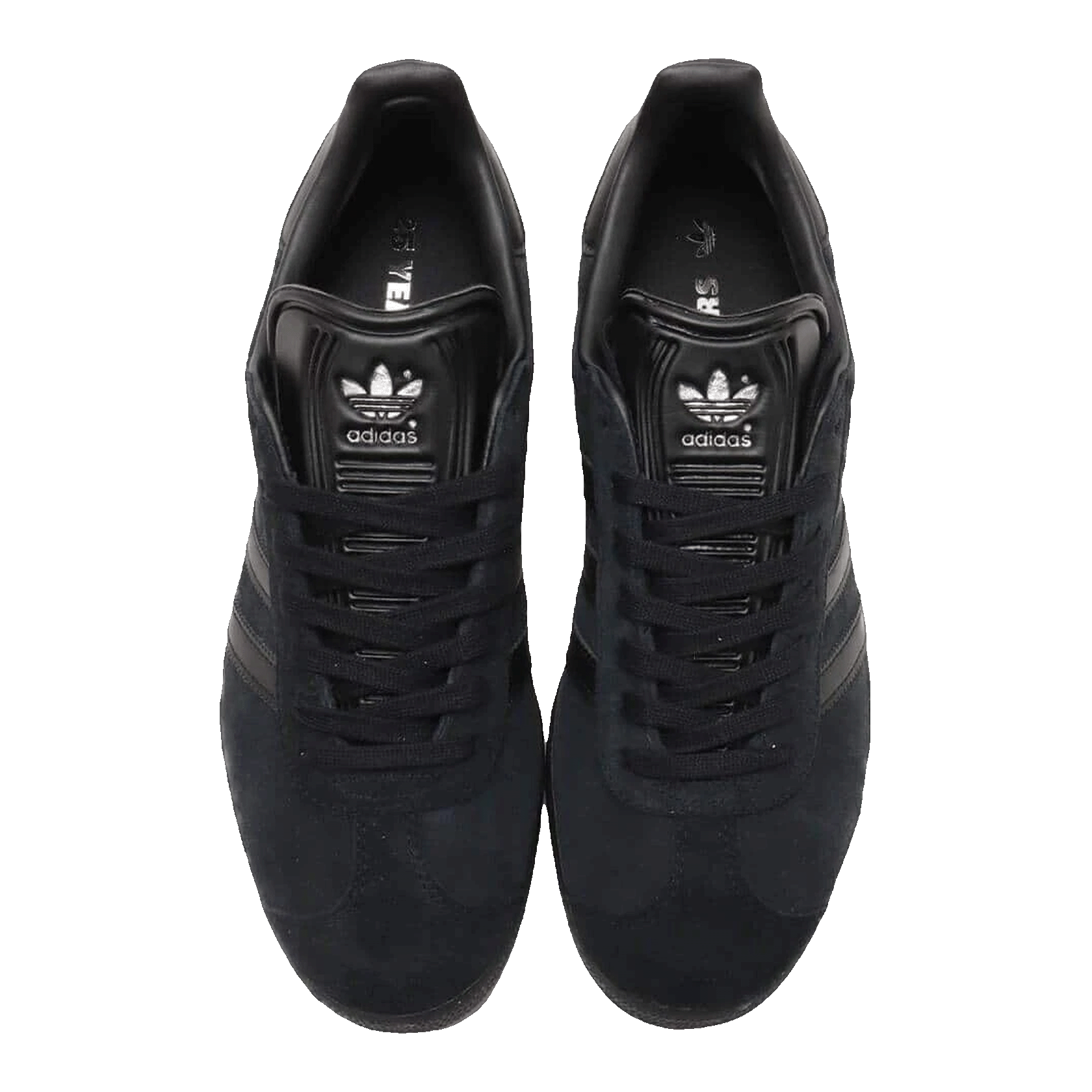 adidas Gazelle All Black Silver Metallic Oben
