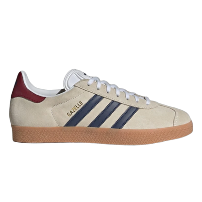 adidas Gazelle Beige Dark Blue Collegiate Burgundy IE0546