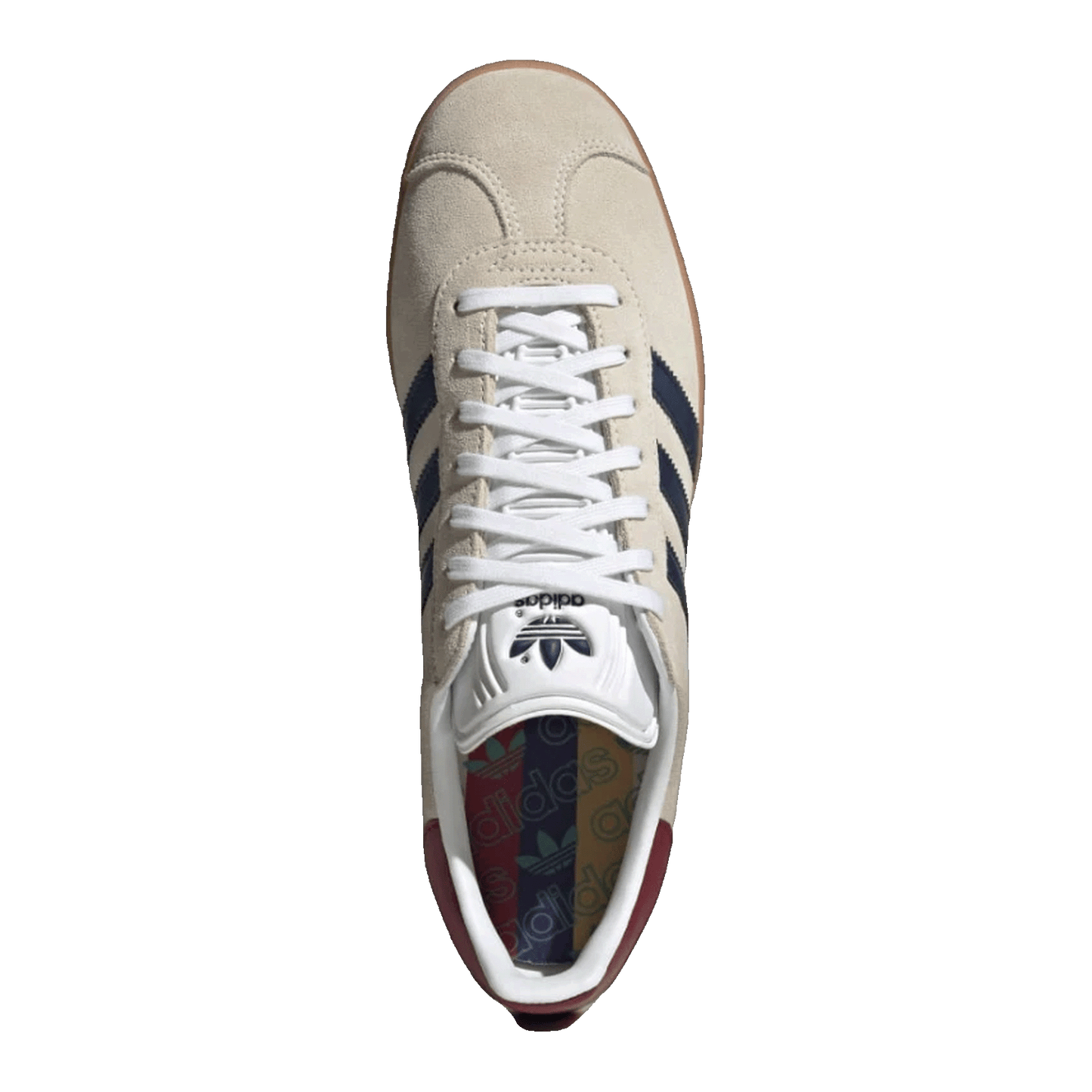 adidas Gazelle Beige Dark Blue Collegiate Burgundy Oben IE0546